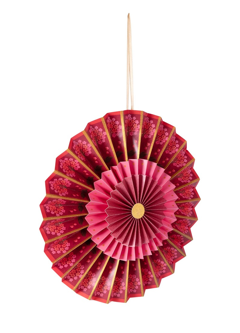 Pip Studio Papier Rosette Papierfächer  | Red