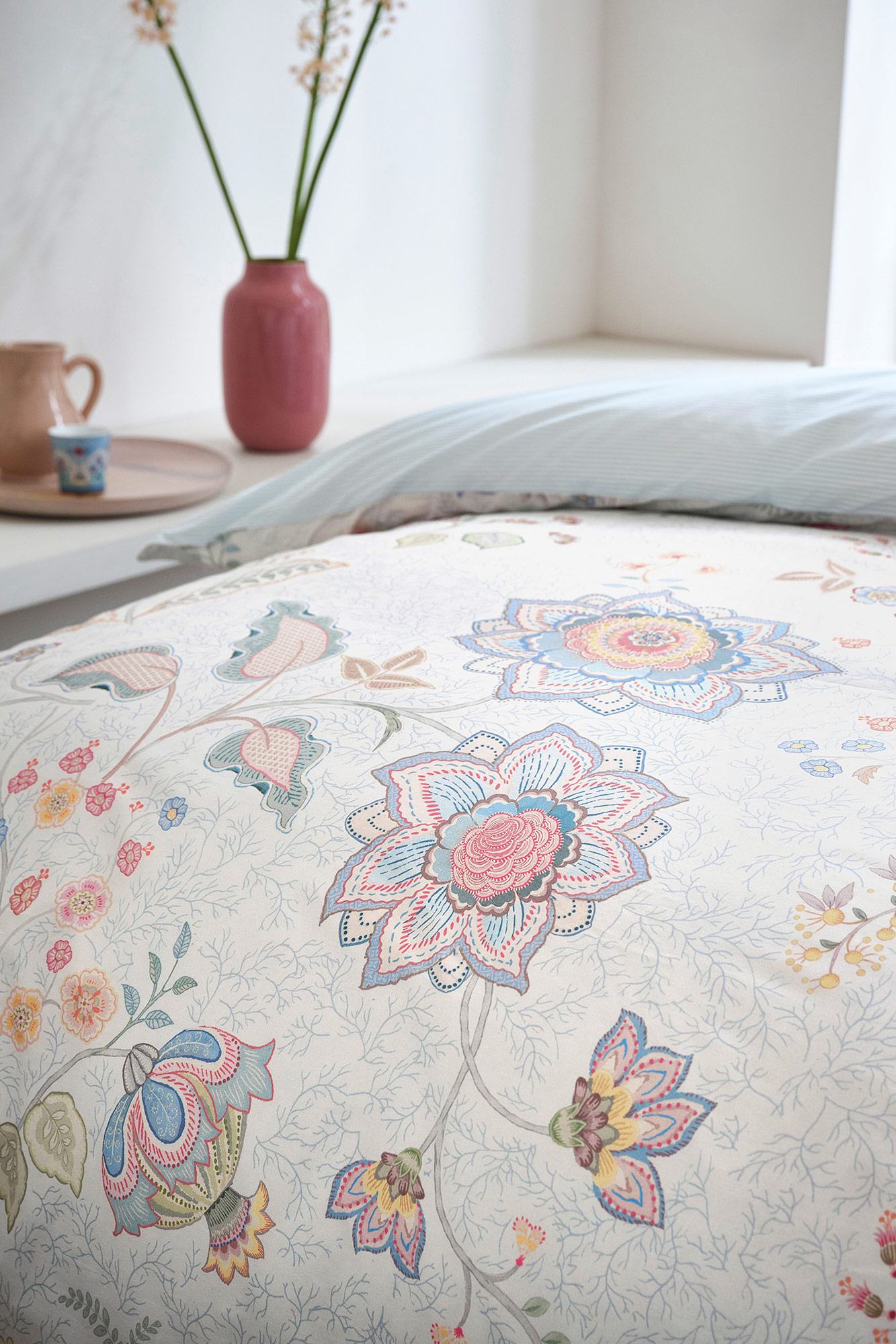 Pip Studio Perkalbettwäsche Mumbai Morning | Hellblau