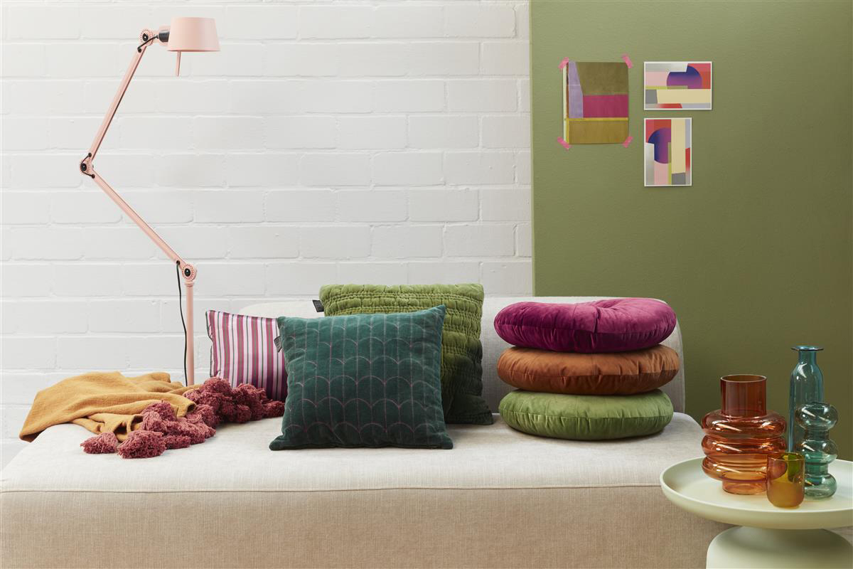 Beddinghouse Dekokissen Quilta | Olivgrün