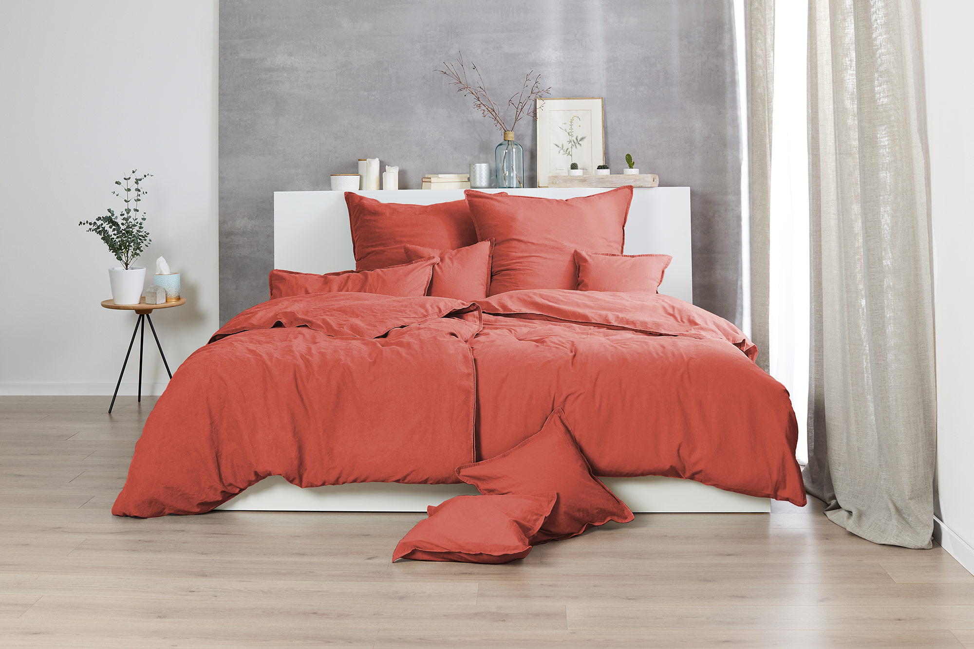 Thomas Renforce-Bettwäsche Stonewashed  | 228 siena