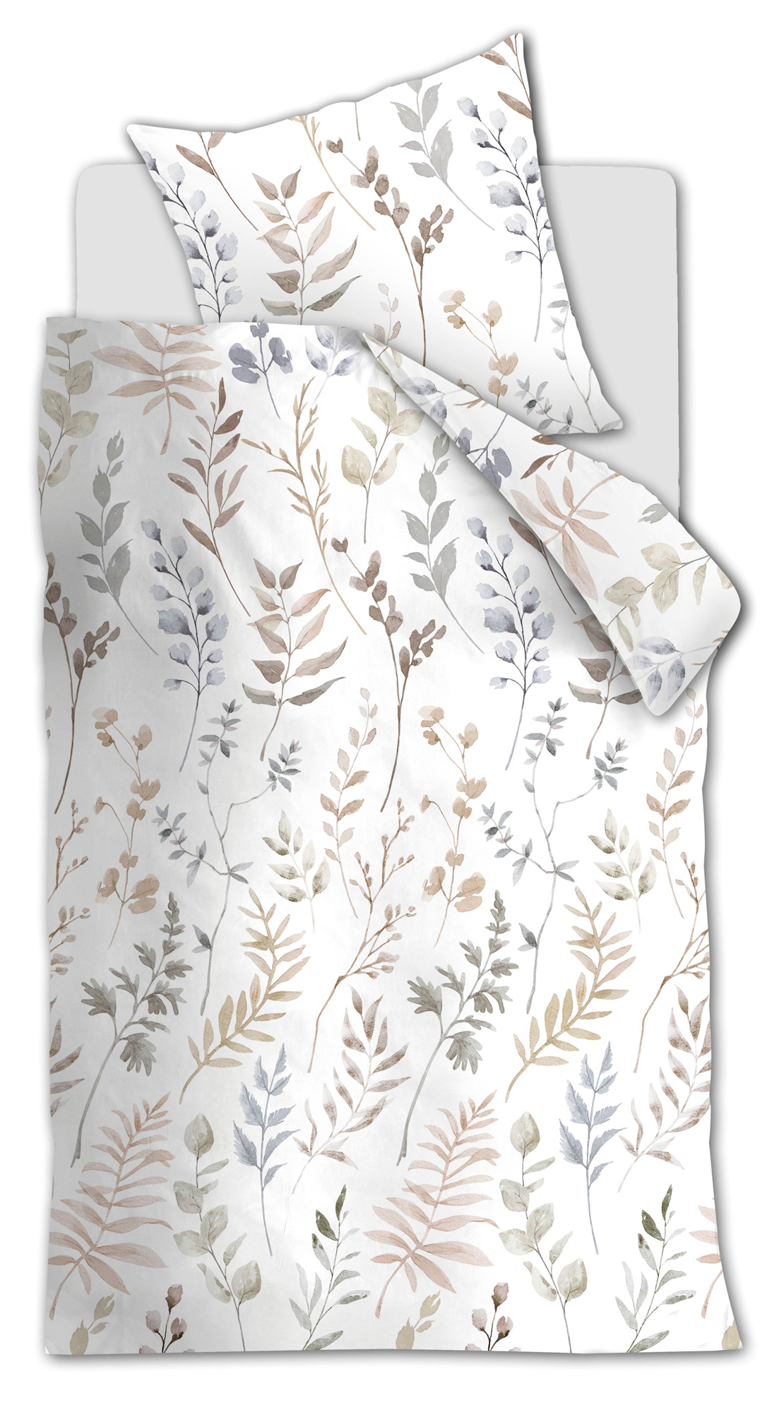 Beddinghouse Flanellbettwäsche Twigs | weiß