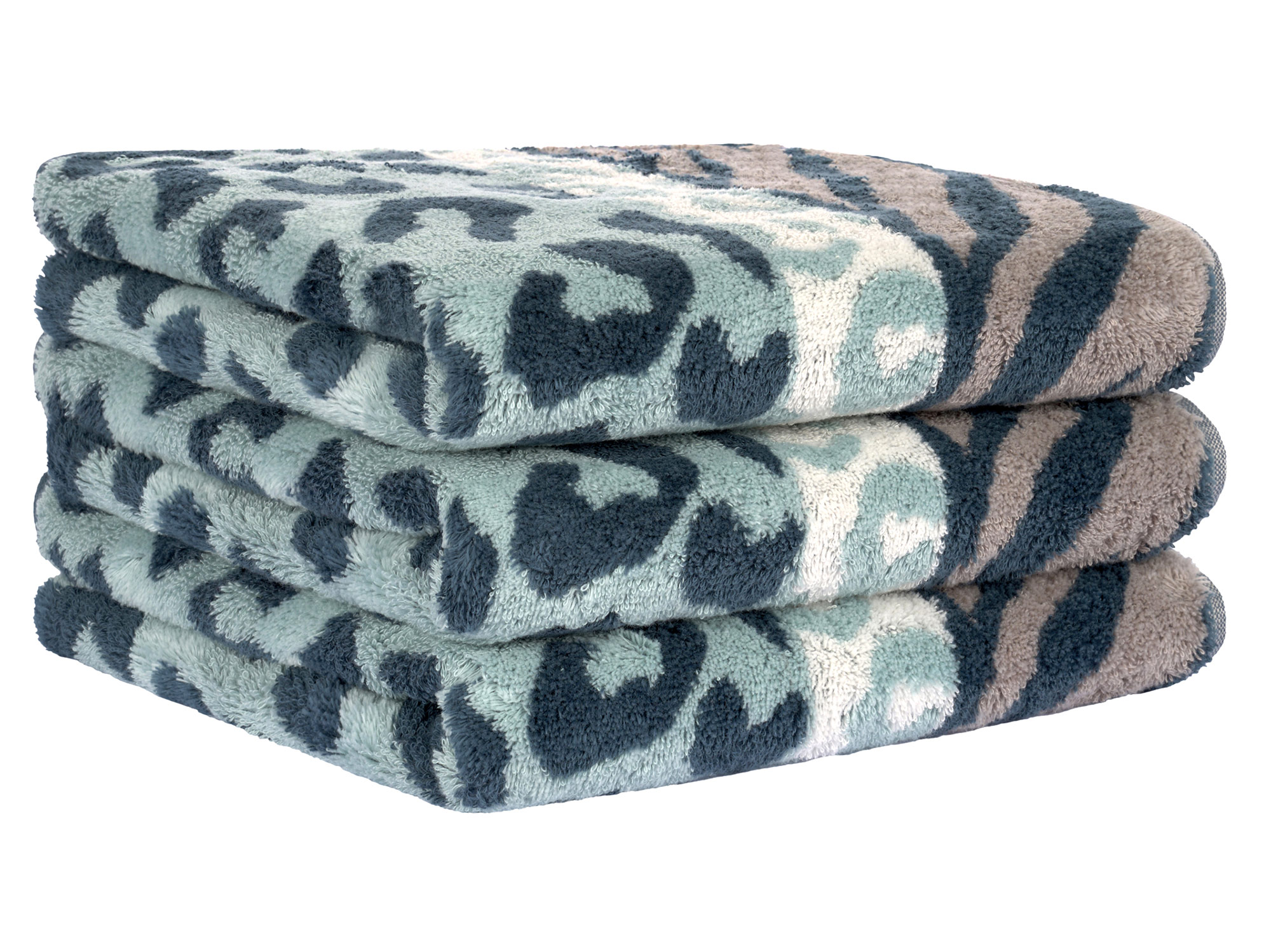 Cawö Handtuch Noblesse Animal 1090 | 44 emerald/teal