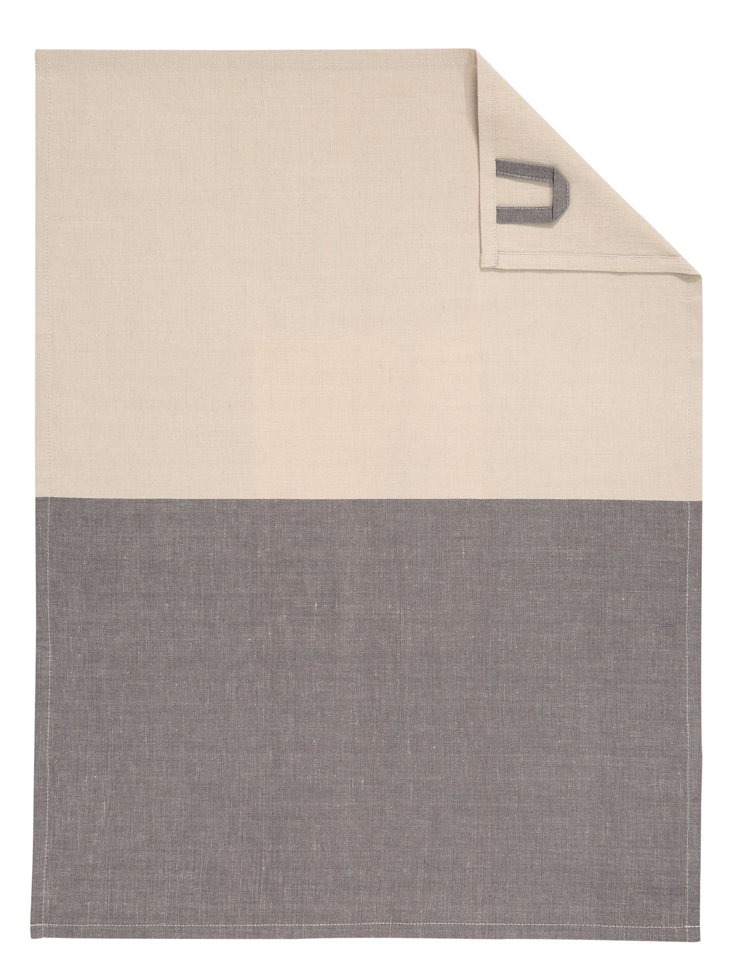 Cawö Geschirrtuch Duo Cuisine 535 | 73 basalt/leinen