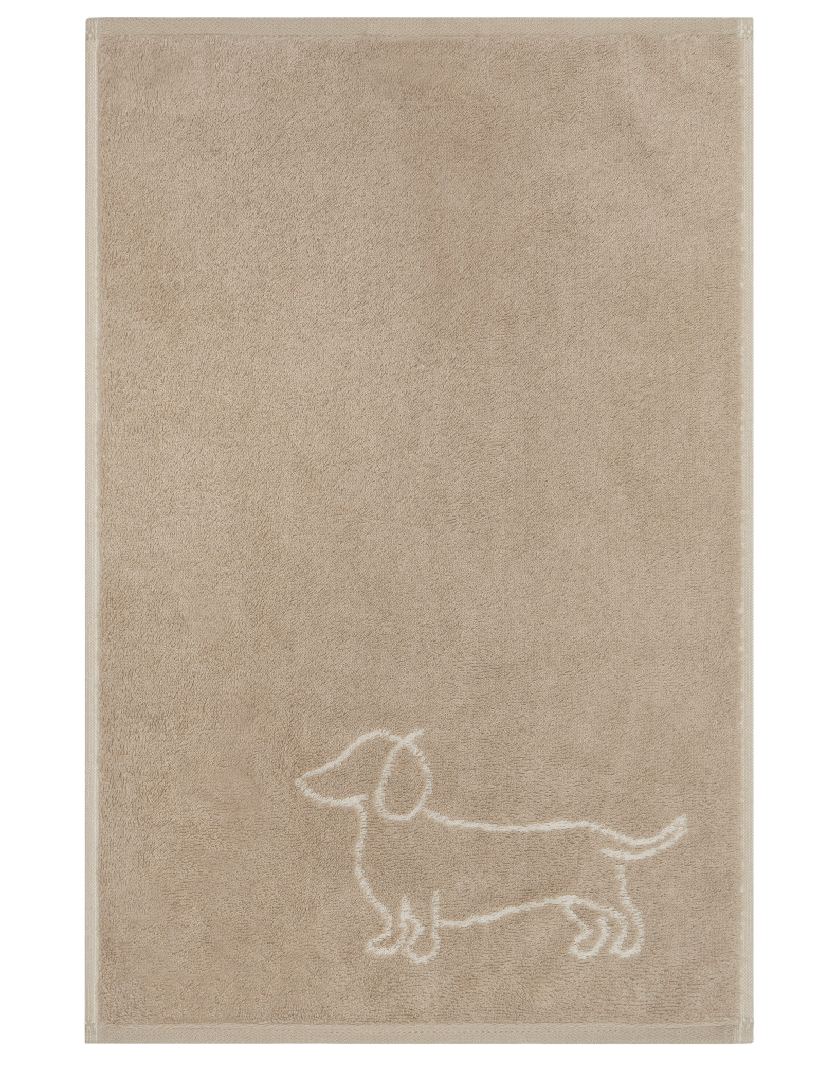 Cawö Gästetuch We love Dogs 6248 | 33 natur/beige
