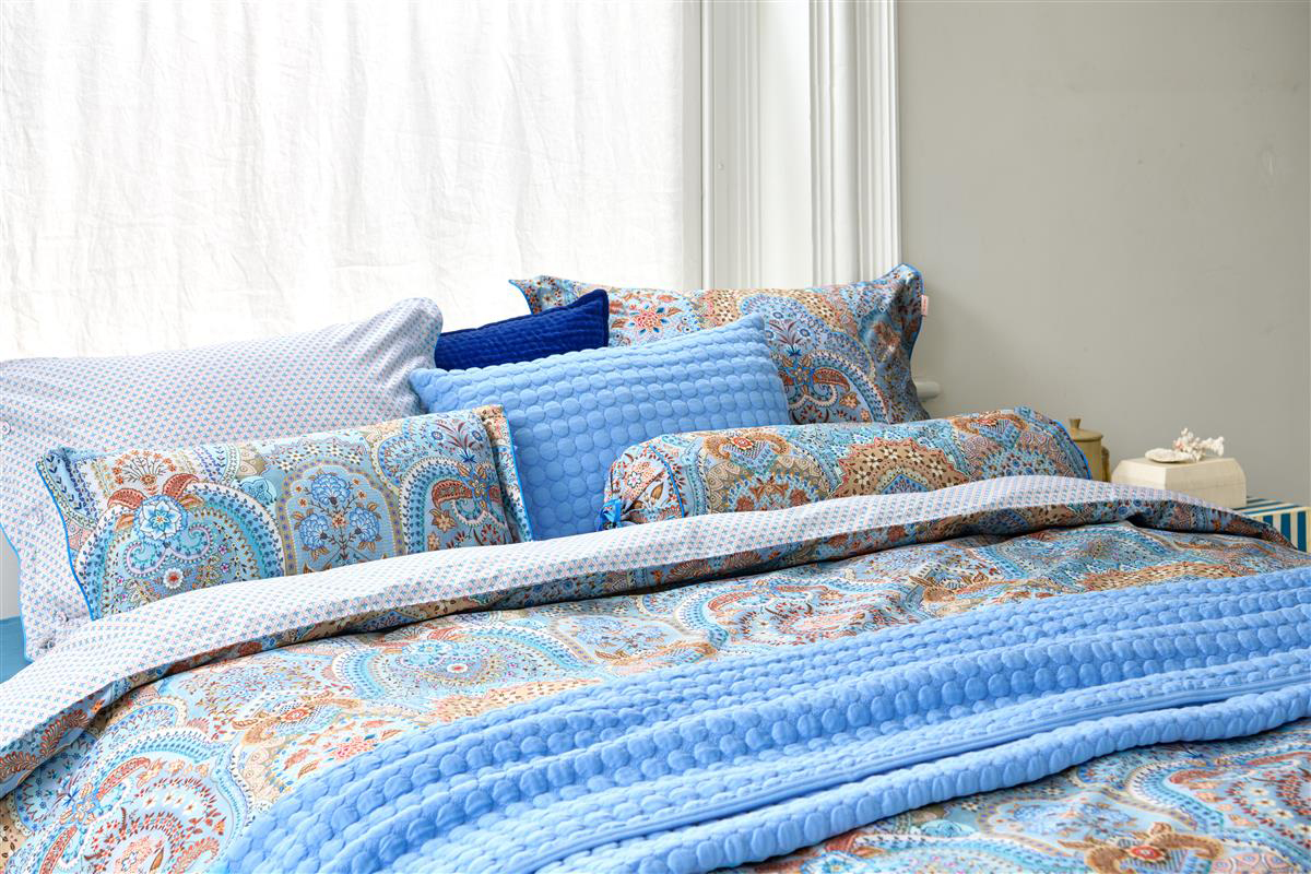 Pip Studio Perkalbettwäsche Jabali Flower | blau