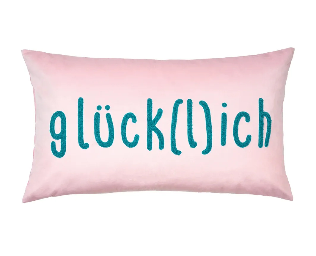 Pad Kissenhülle Letters GLÜCKLICH | rose