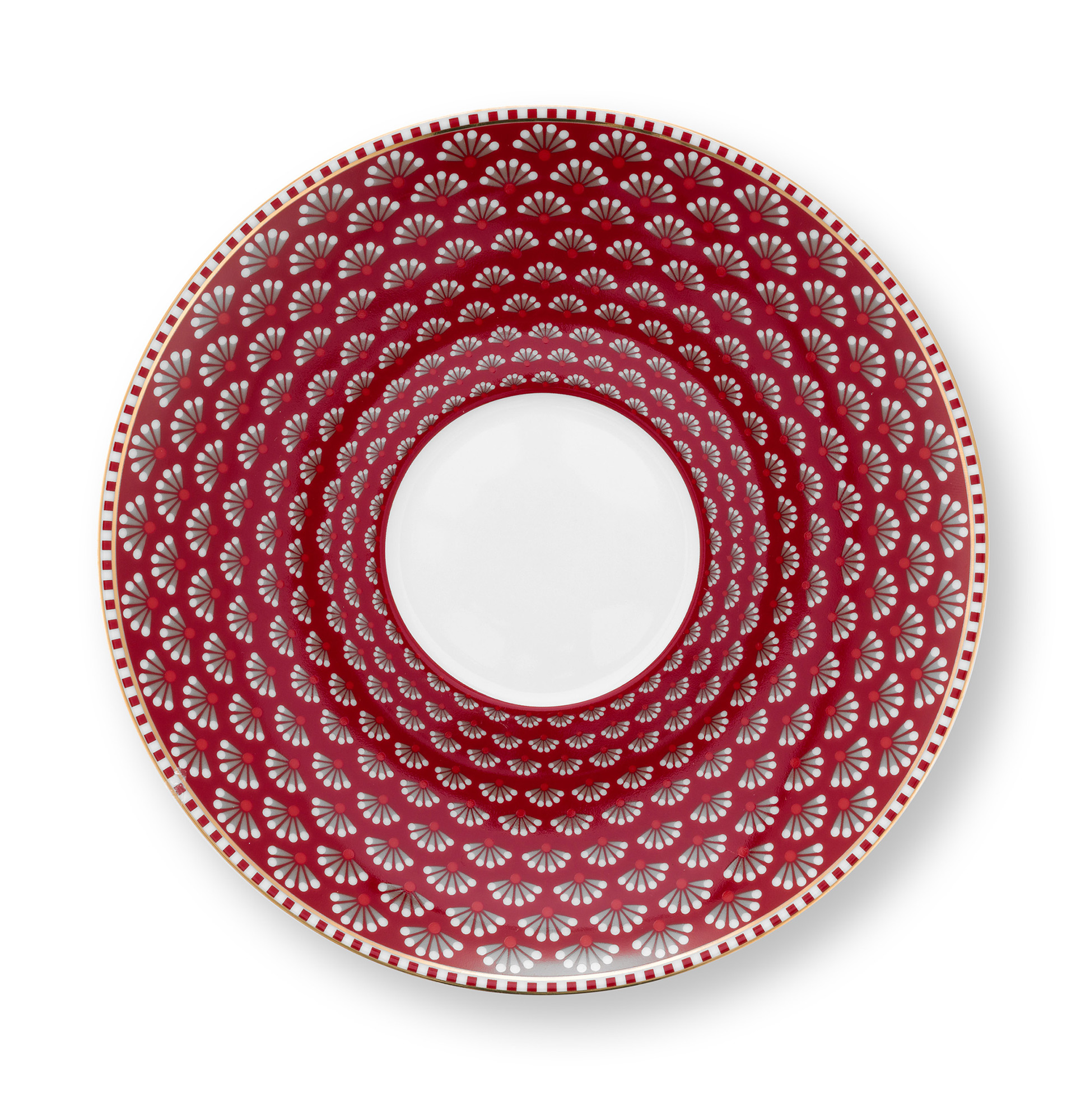 Pip Studio Tasse & Untertasse Blooming Tales | Dark Red