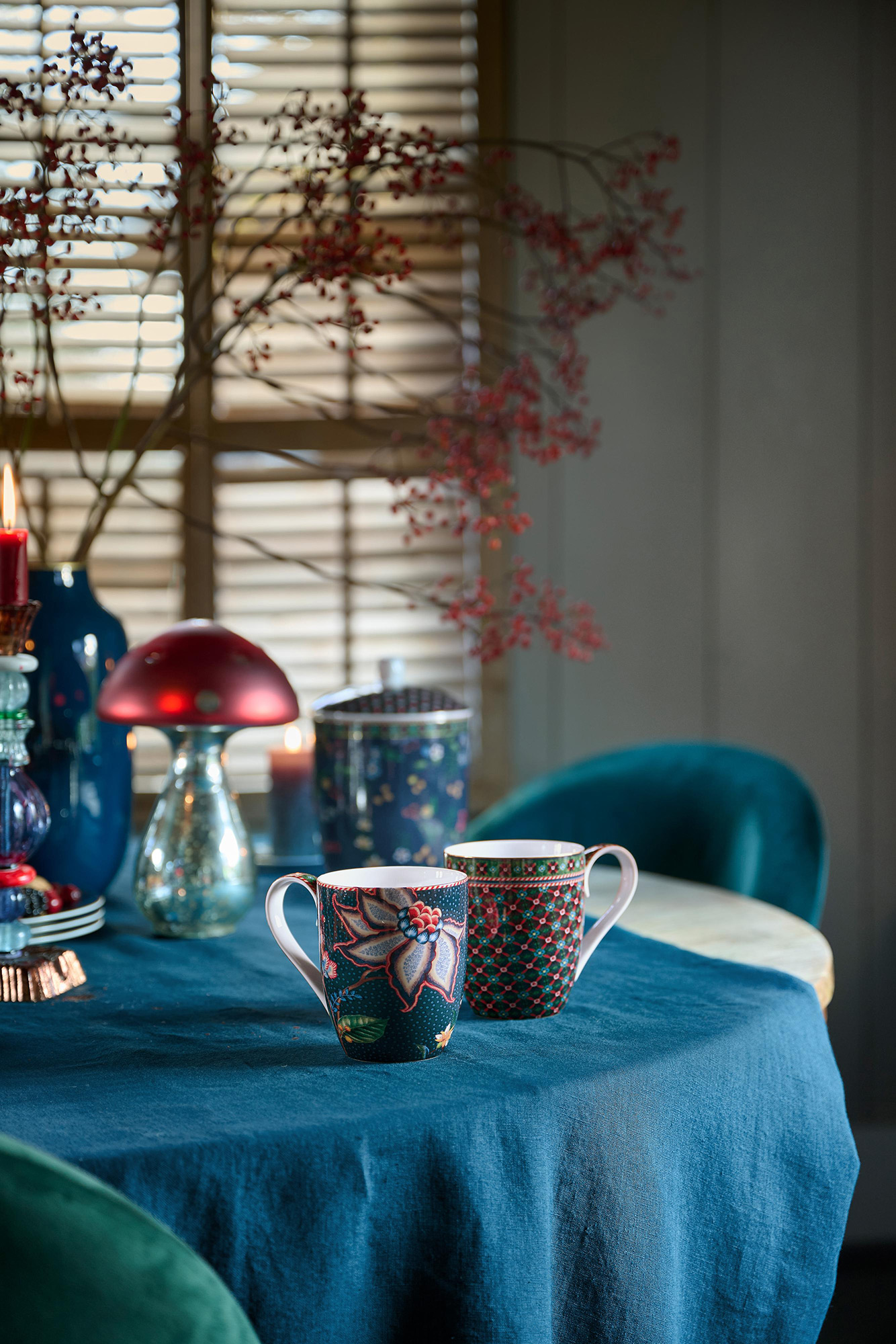 Pip Studio Tasse gross Berry Blues | grün