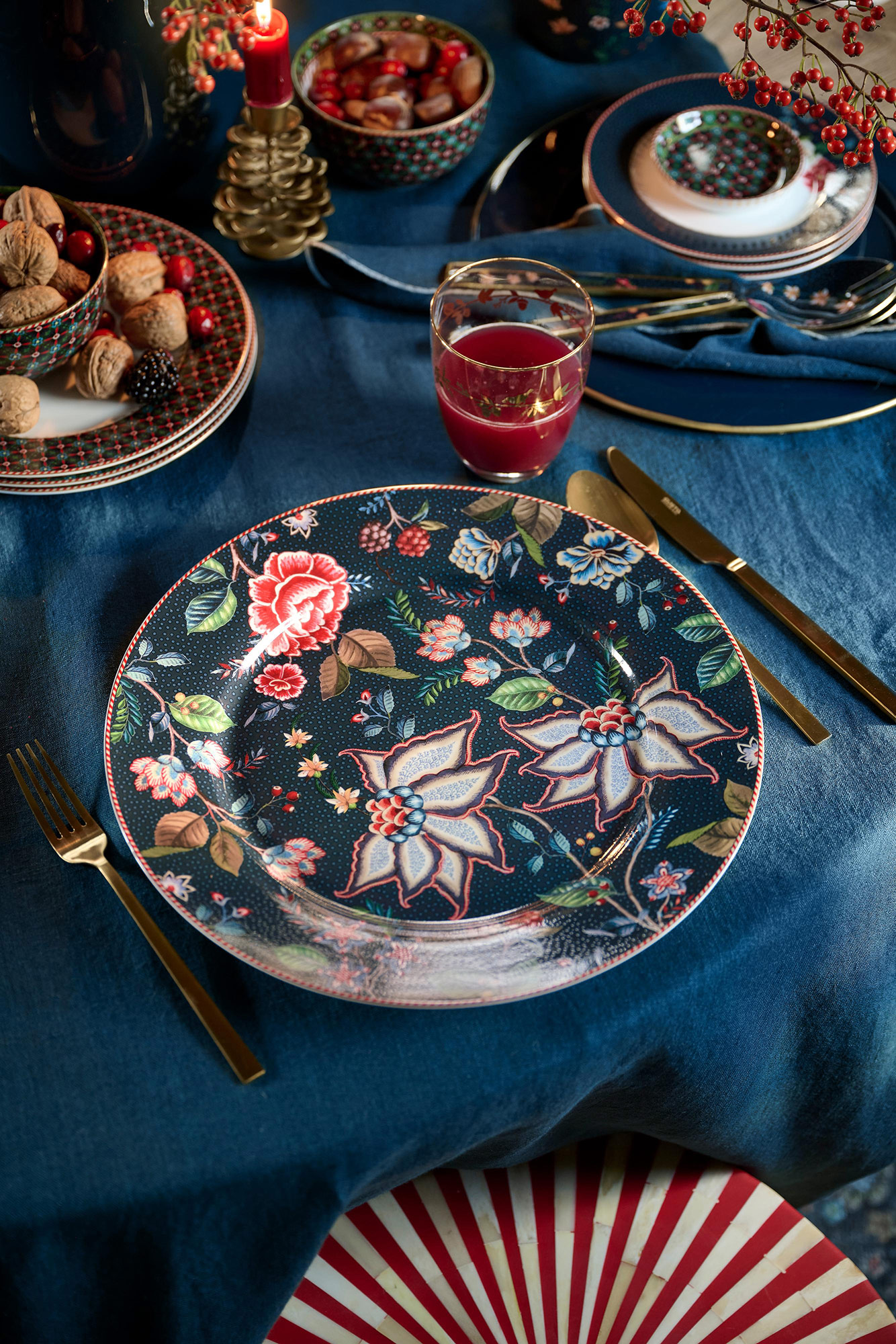 Pip Studio Platzteller Berry Blues | blau