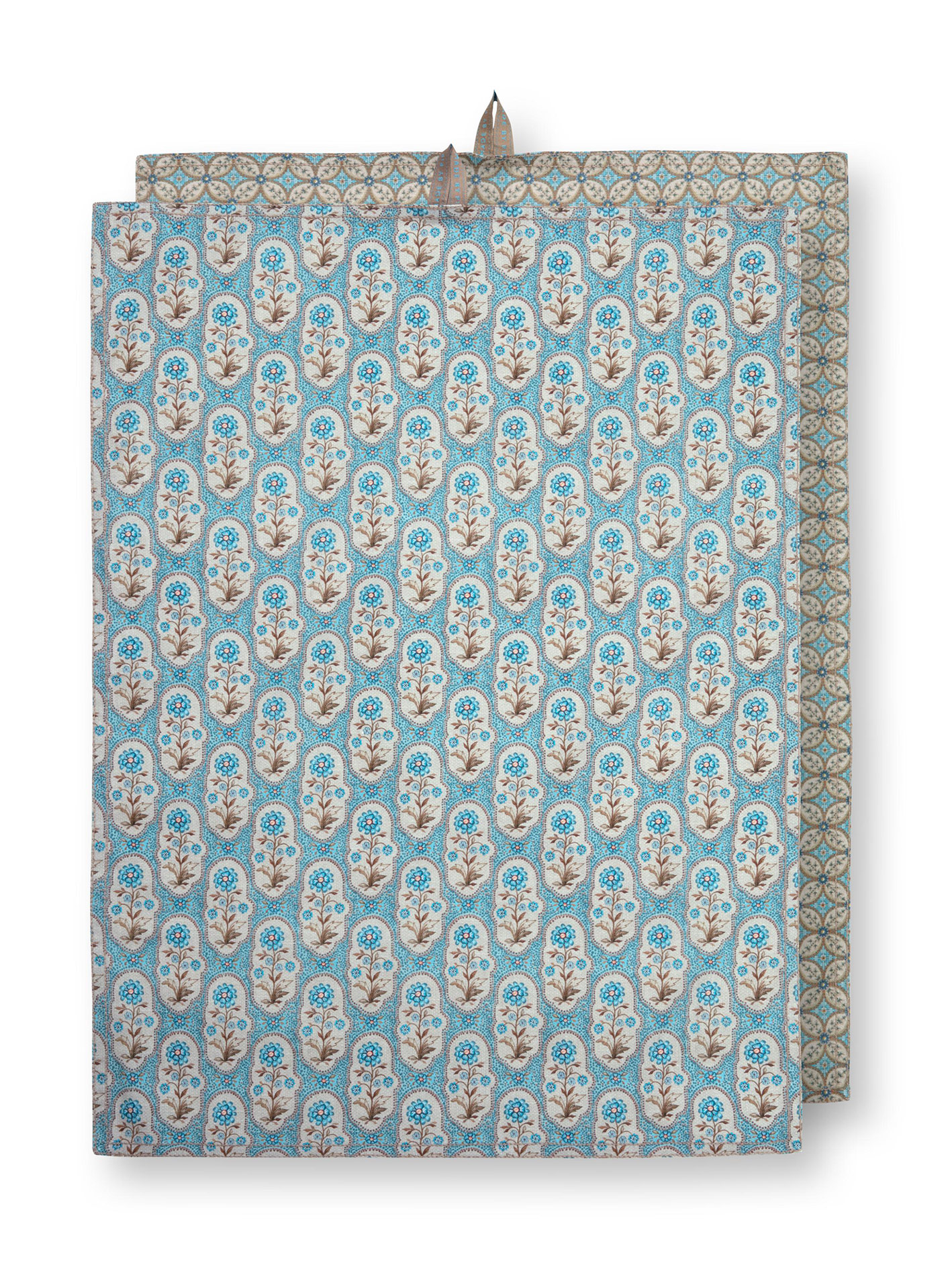 Pip Studio 2 Geschirrtücher Blooming Tales | Khaki-Blue