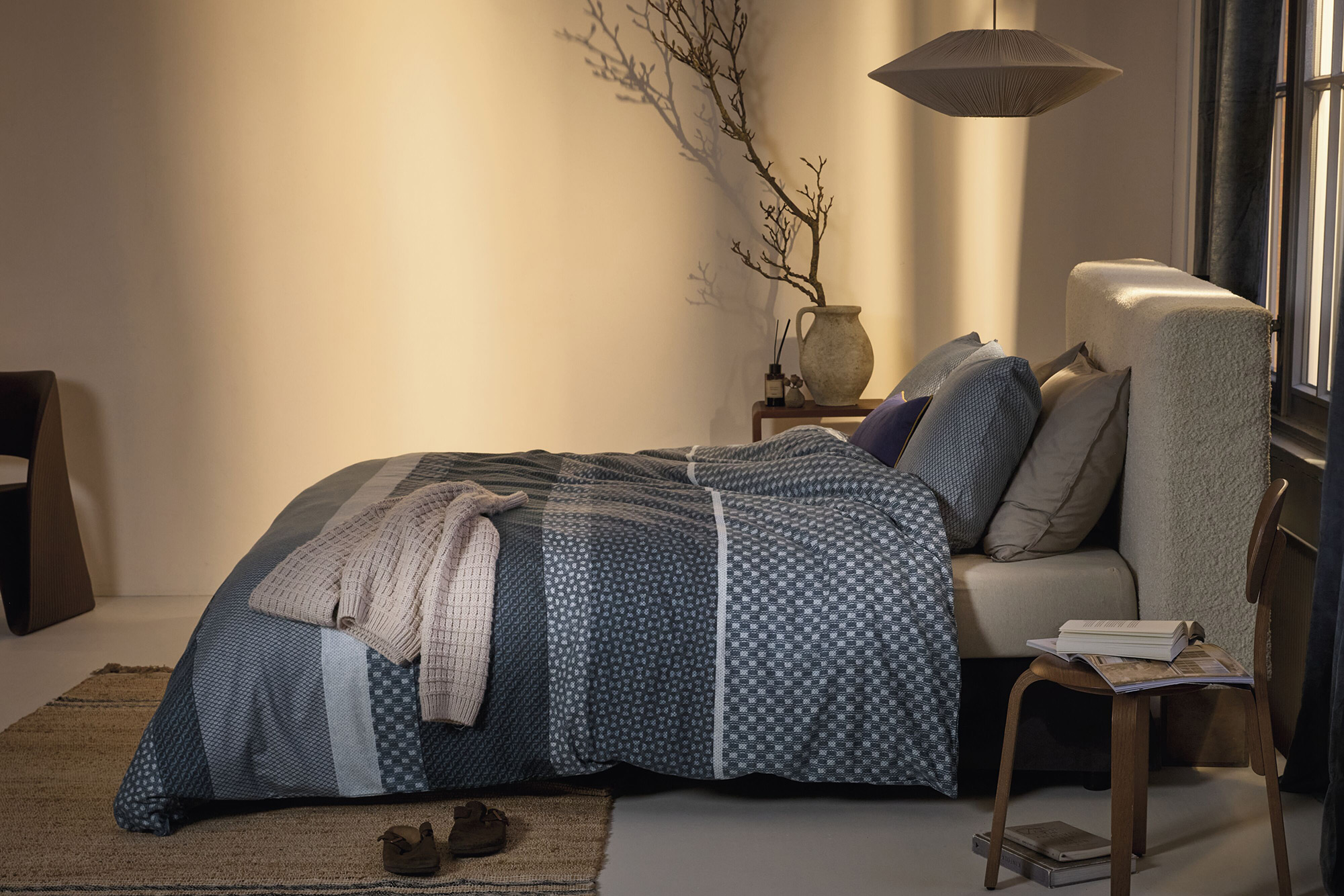 Beddinghouse Flanellbettwäsche Fera | blau