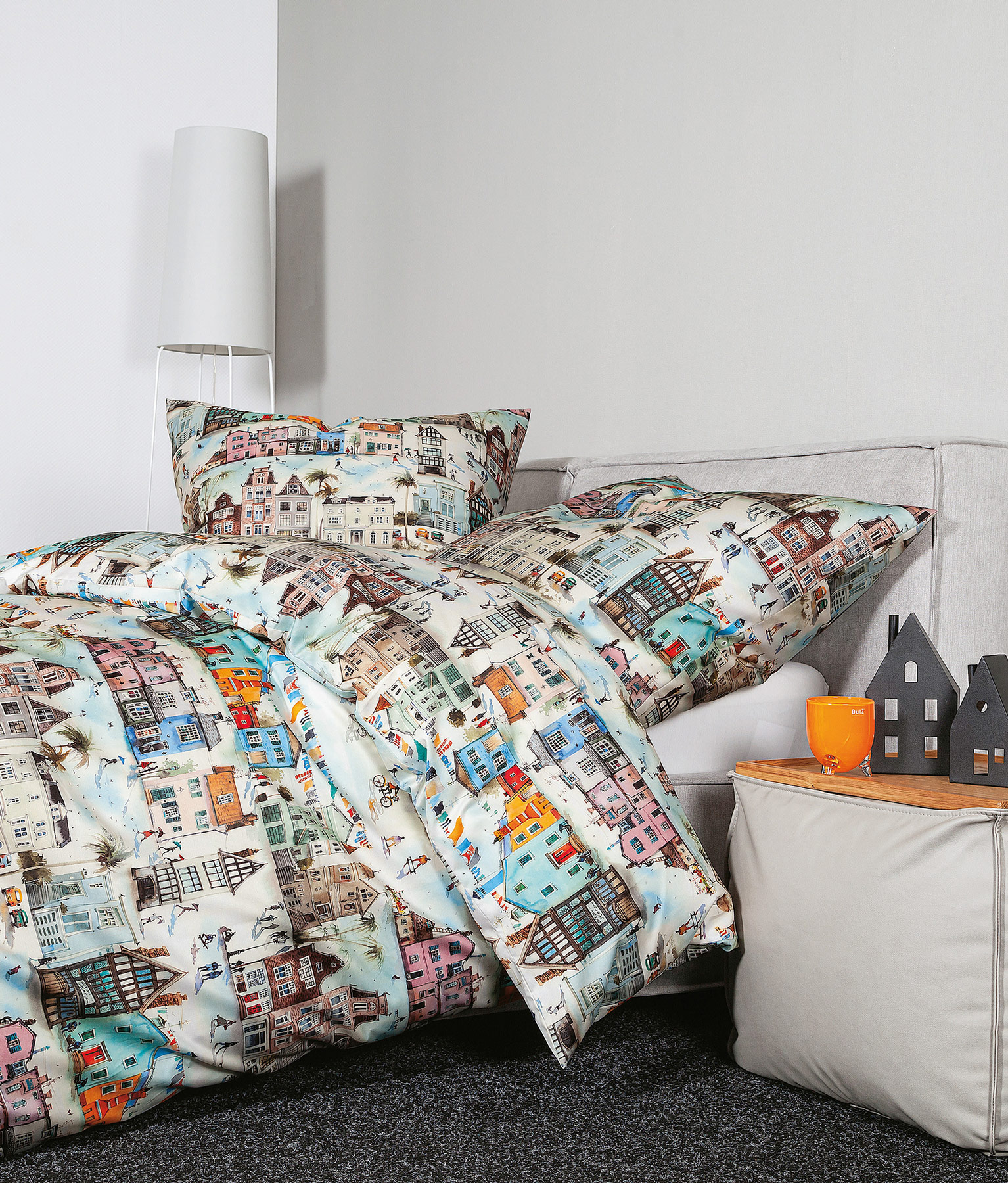 Janine Satinbettwäsche modern art S | 09 multicolor