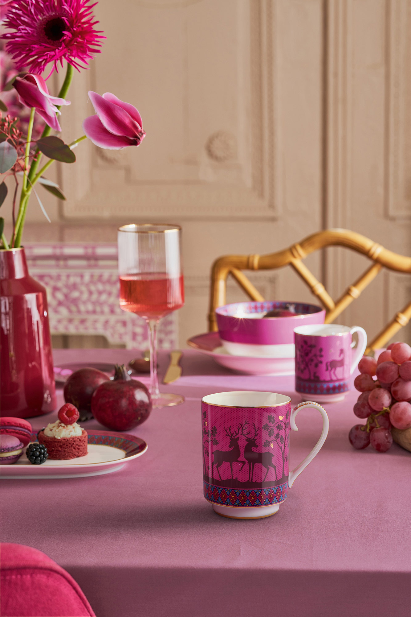 Pip Studio Becher gross Deerest Darling | Pink