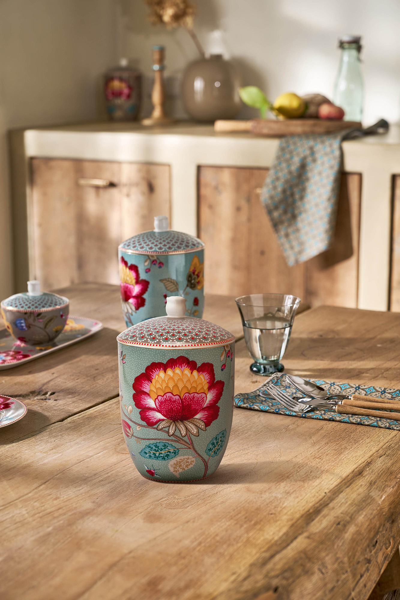 Pip Studio Vorratsdose Blooming Tales | Blue