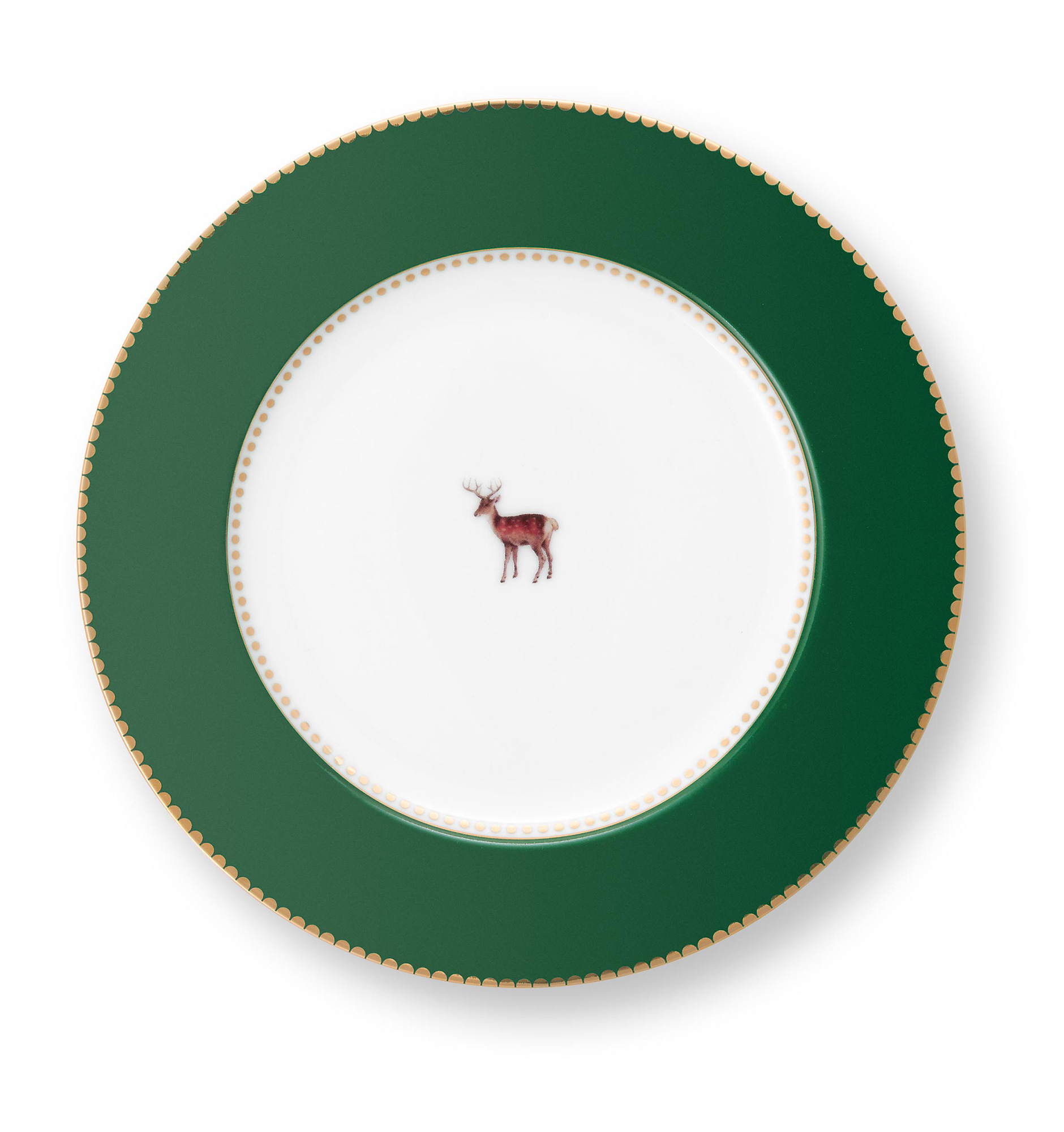 Pip Studio Gebäckteller Lovebirds | dunkelgrün