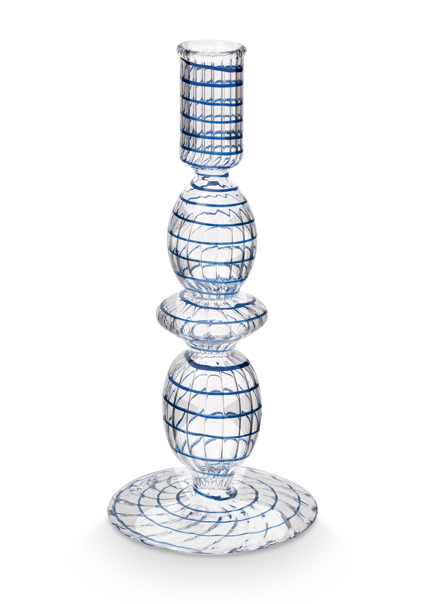 Pip Studio Kerzenhalter Glas Pip & The Blue Bird | dunkelbla