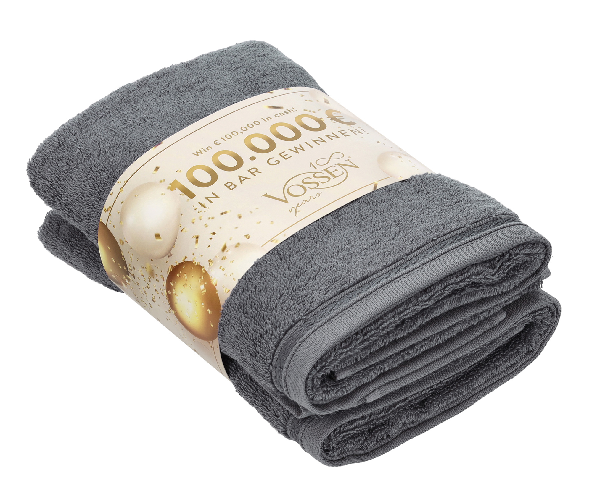Vossen 2er Set Handtuch Celebration 100 | 7410 dunkelgrau