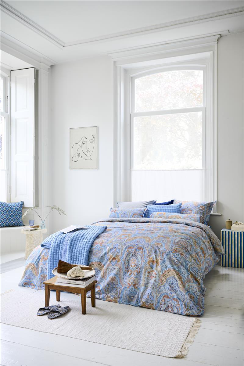 Pip Studio Perkalbettwäsche Jabali Flower | blau