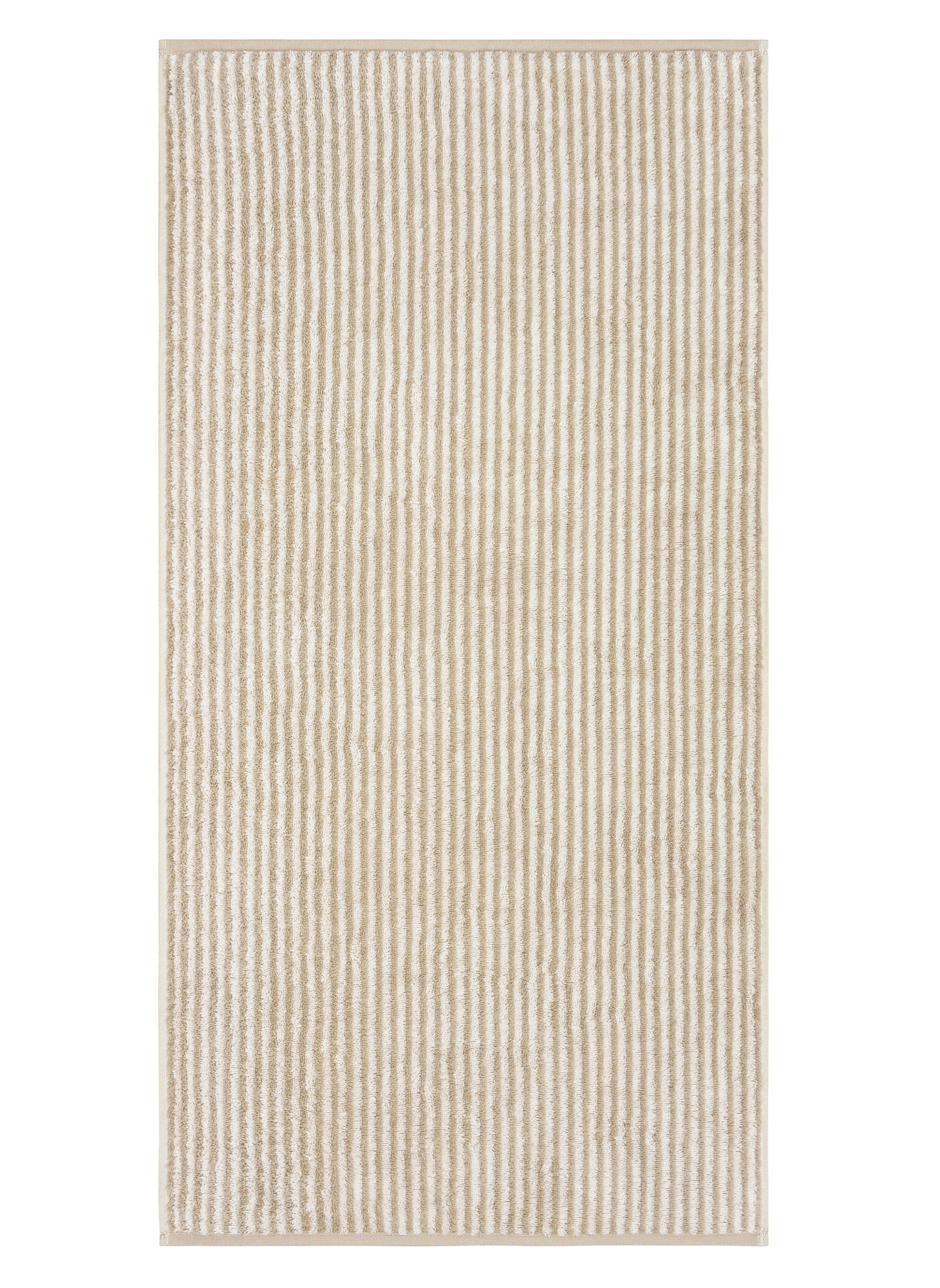 Cawö Handtuch Luxury Home Two-Tone Stripe 480 | 33 sand