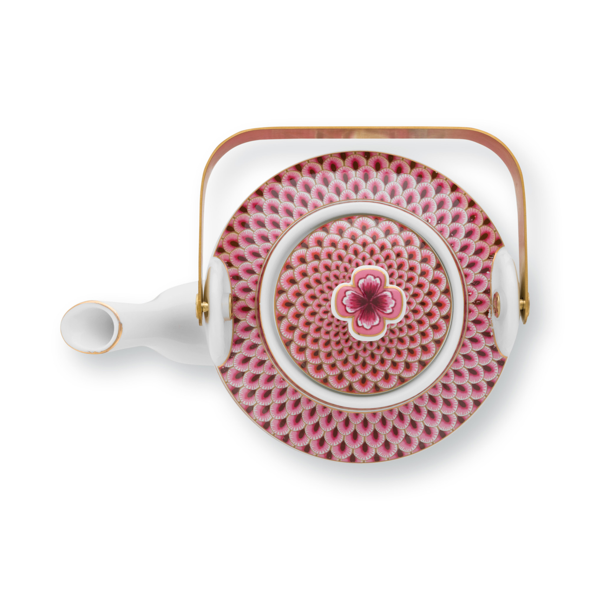 Pip Studio Geschenkset Teekanne Flower Festival | Dunkelpink