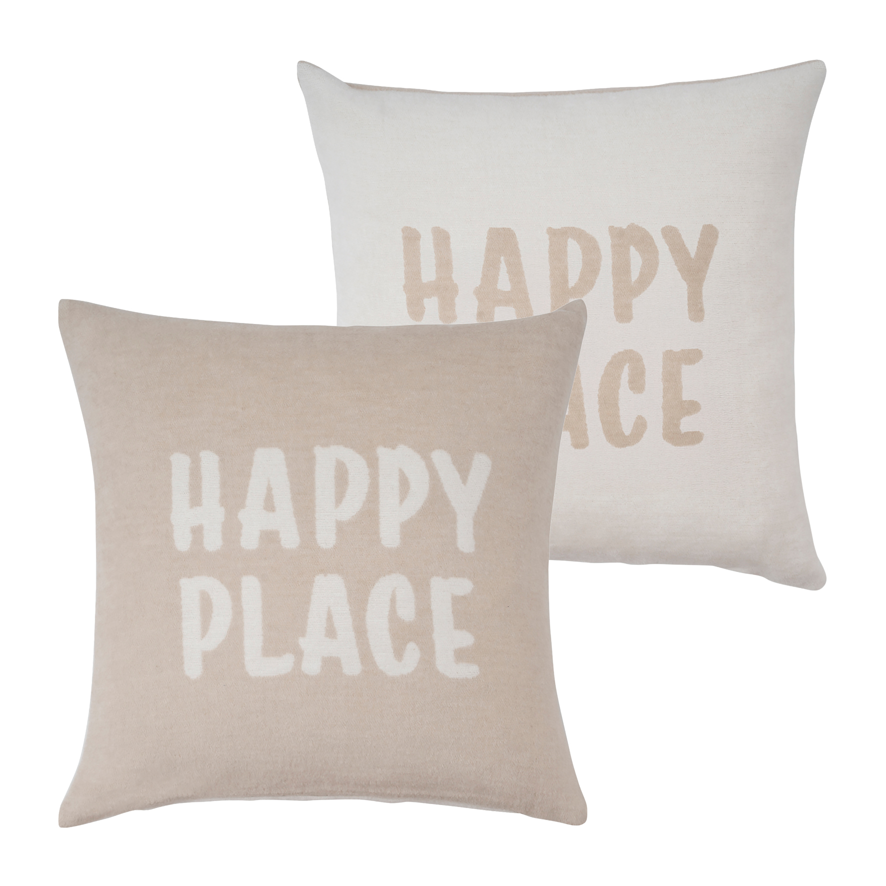 Pad Kissenhülle Cozy Up HAPPY PLACE | sand-creme