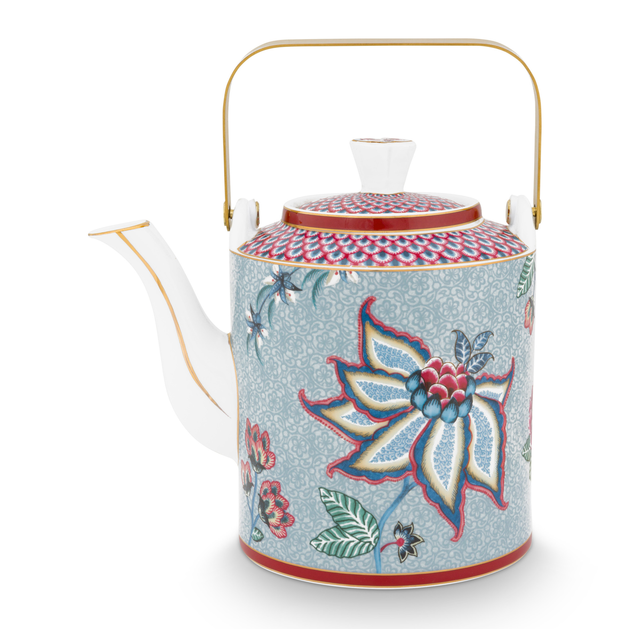 Pip Studio Geschenkset Teekanne Flower Festival | Blau