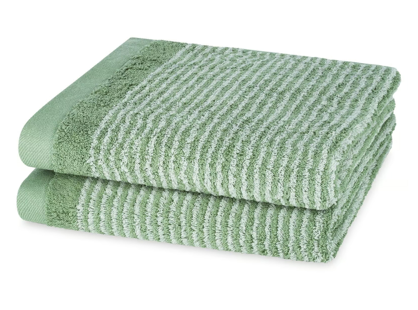 Ross Handtuch Schmaler Querstreifen 4840 | 32 Piniengrün/Euk