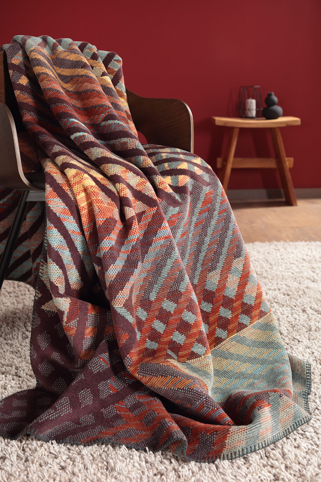 Biederlack Plaid / Wohndecke Vibrance