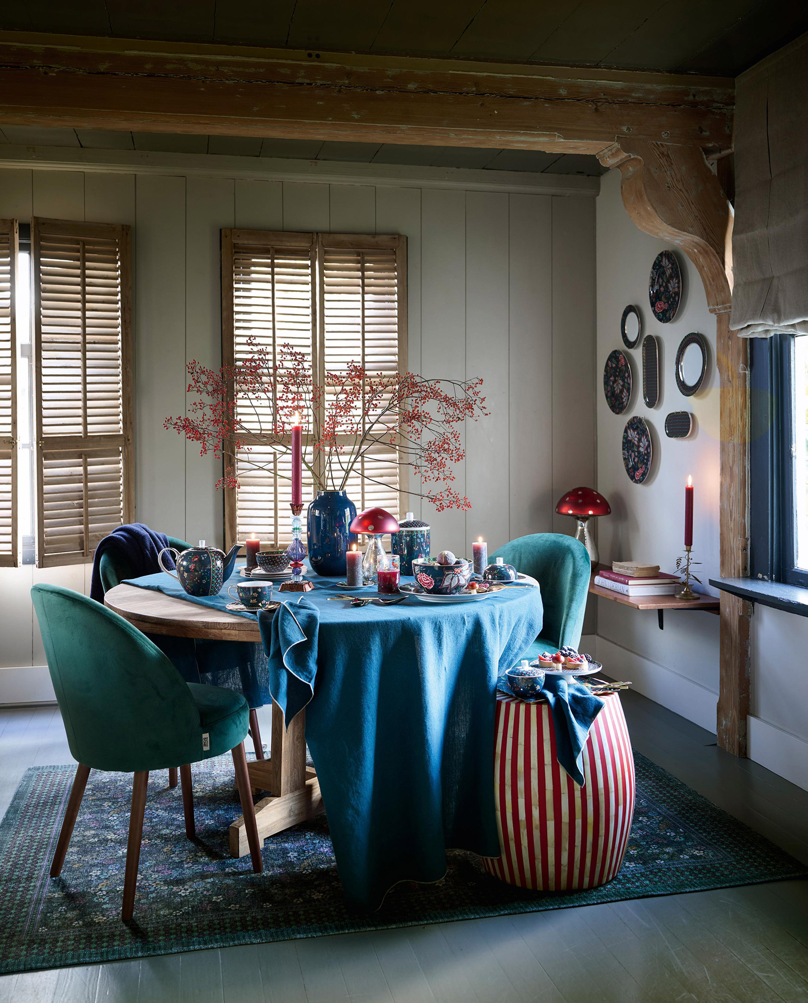 Pip Studio Metall Vase oval Home Accessories | blau