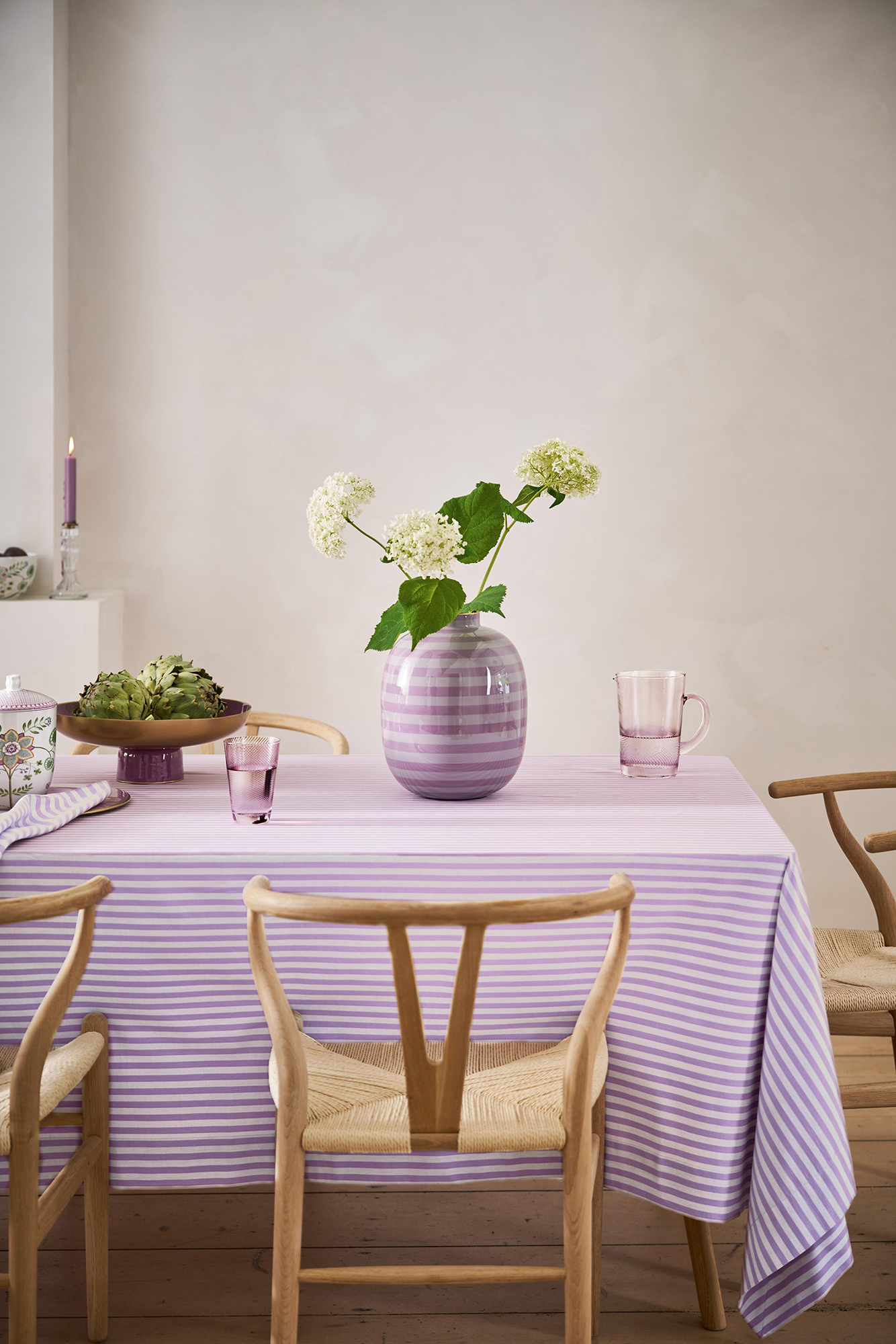 Pip Studio Vase Home Accessories | Streifen Lila