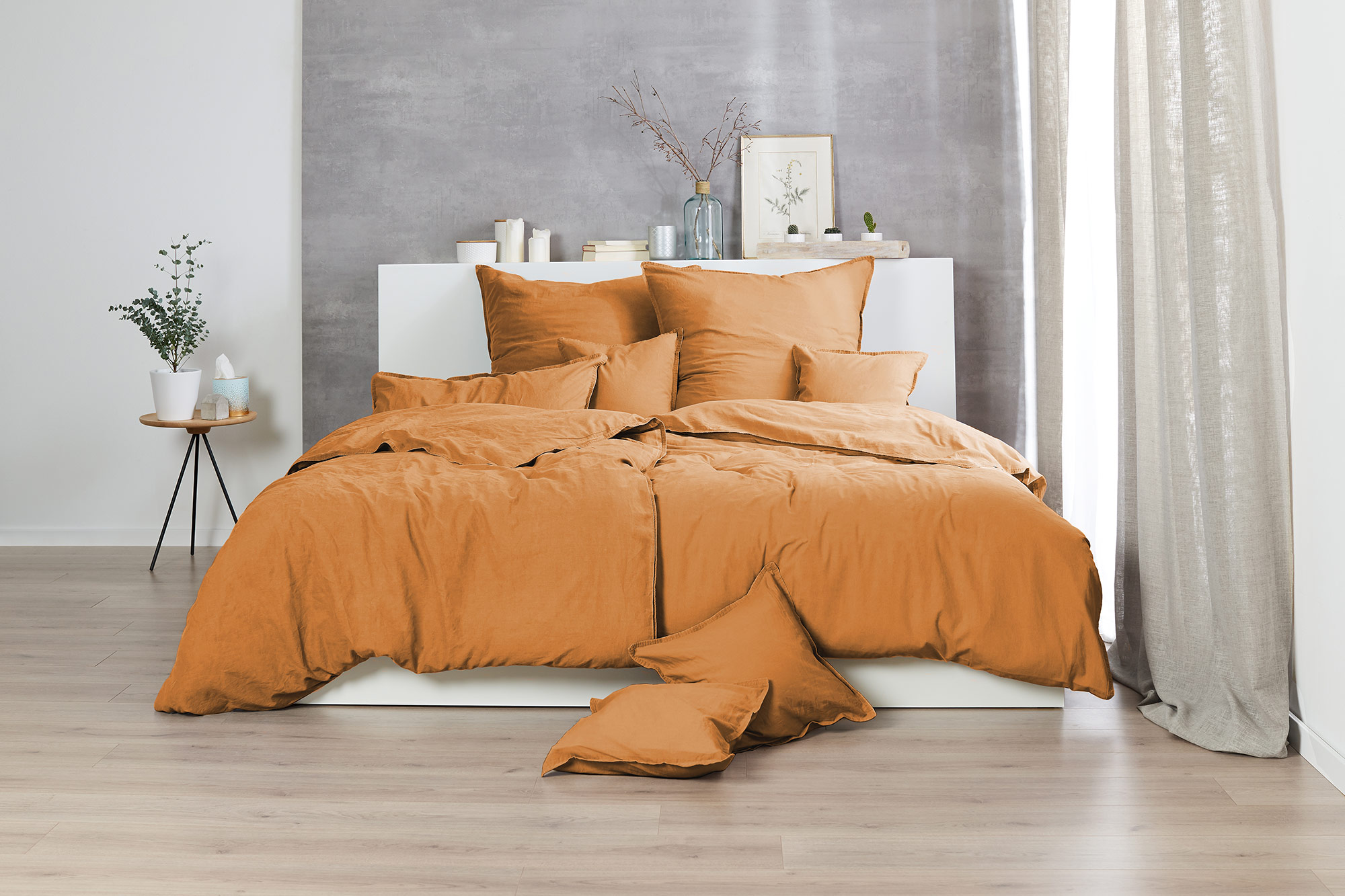 Thomas Renforce-Bettwäsche Stonewashed  | 178 curry
