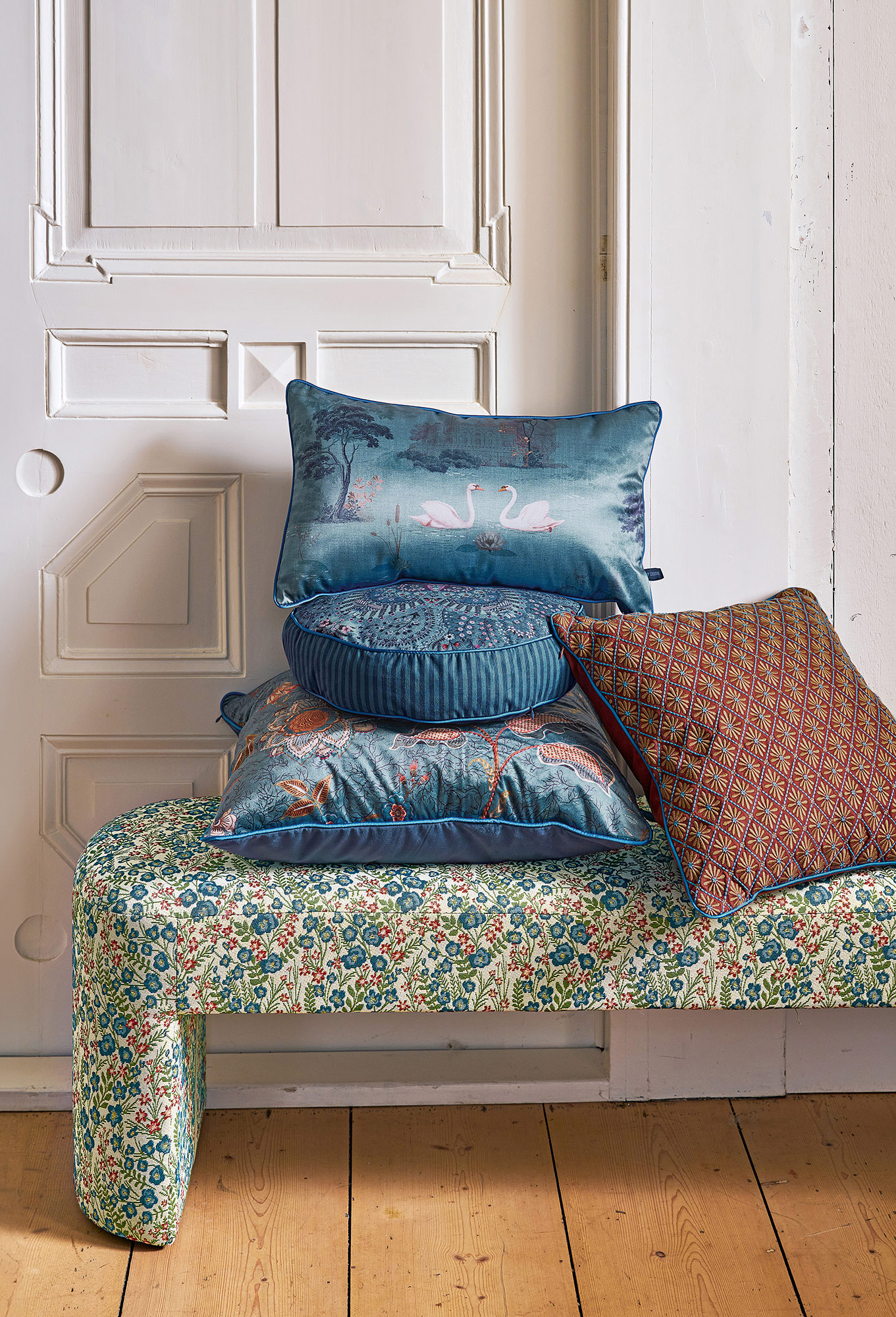 Pip Studio Zierkissen Alfombra | blau