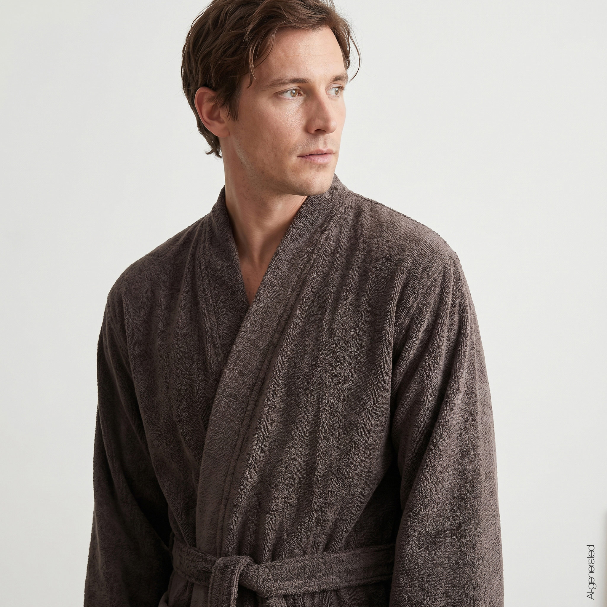 Cawö Herren Kimono-Bademantel  828 | 37 pepper
