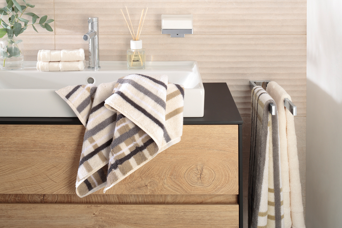 Cawö Handtuch Noblesse Check 1089 | 33 natur