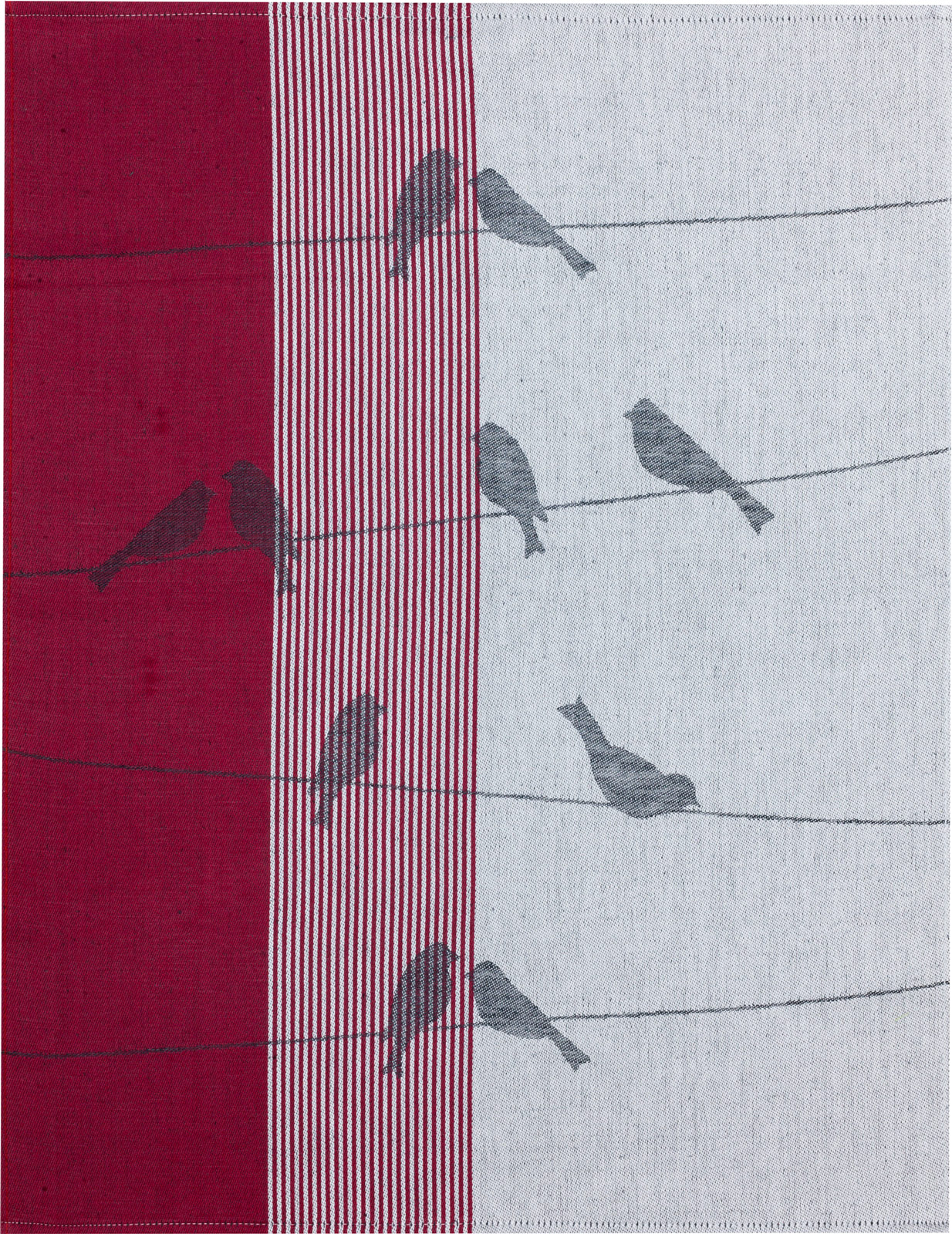 Kracht HL Küchentuch Jacquard ZUGVÖGEL | 10 Rot