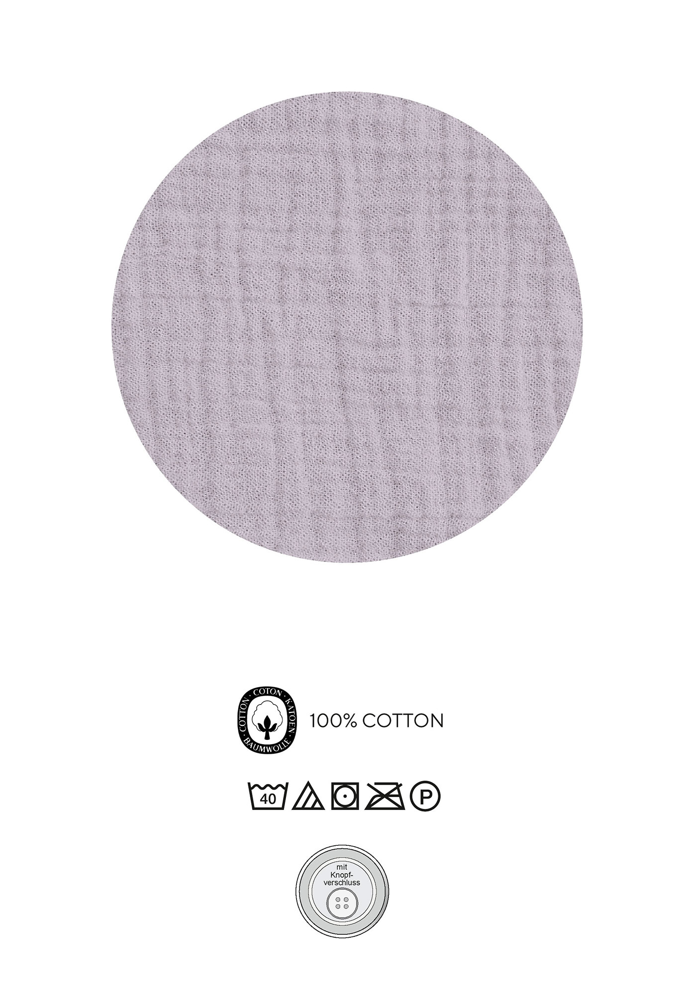 Biberna Musselin-Bettwäsche 0480500 | 324 Flieder