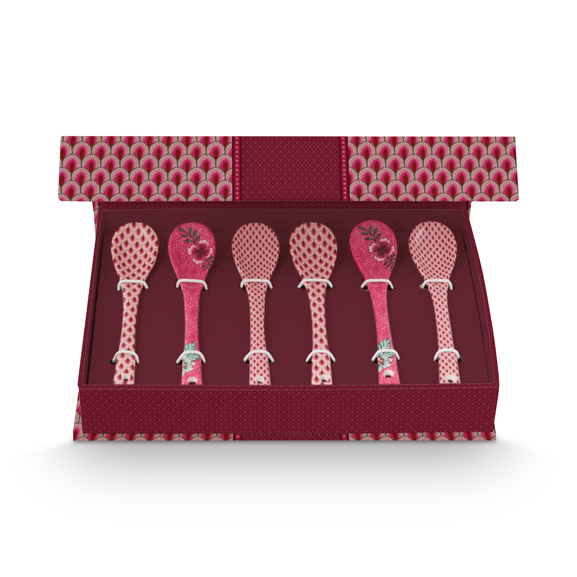 Pip Studio Geschenkset Teelöffel Flower Festival | Dunkelpin