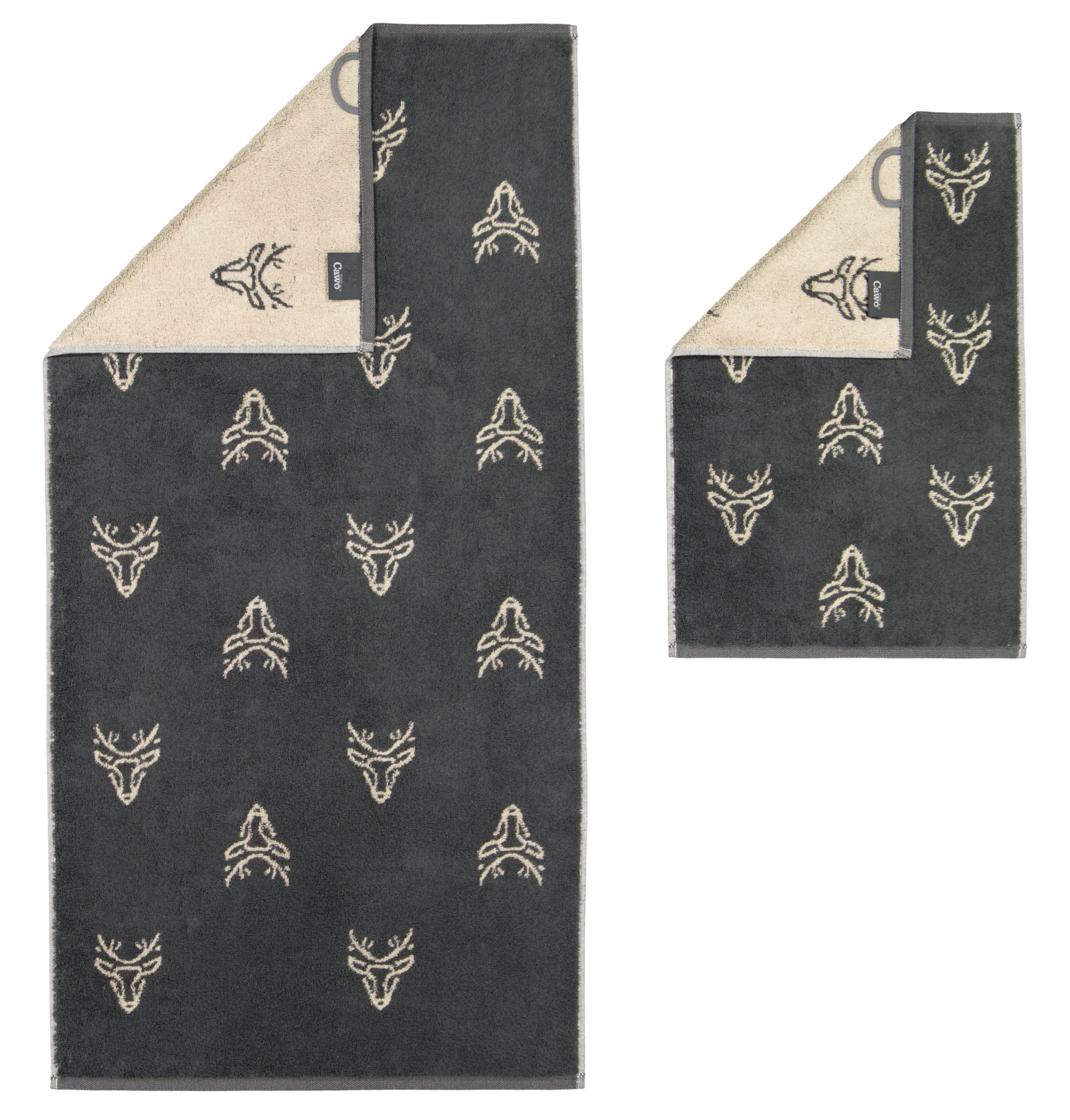 Cawö Handtuch Alpenchic Edition Allover 6229 | 73 Granit