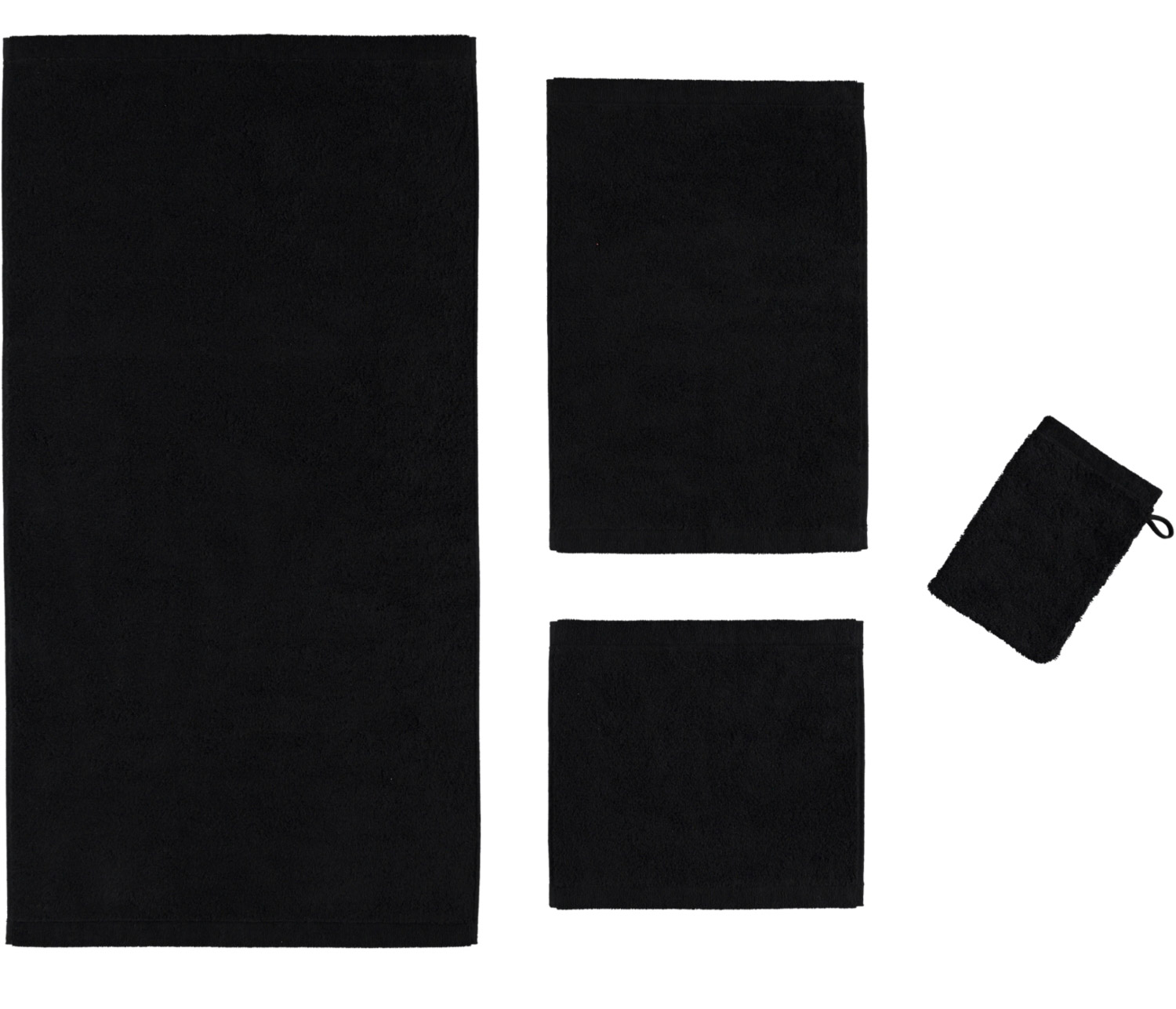 Cawö Gästetuch Lifestyle 7007 | 906 Schwarz