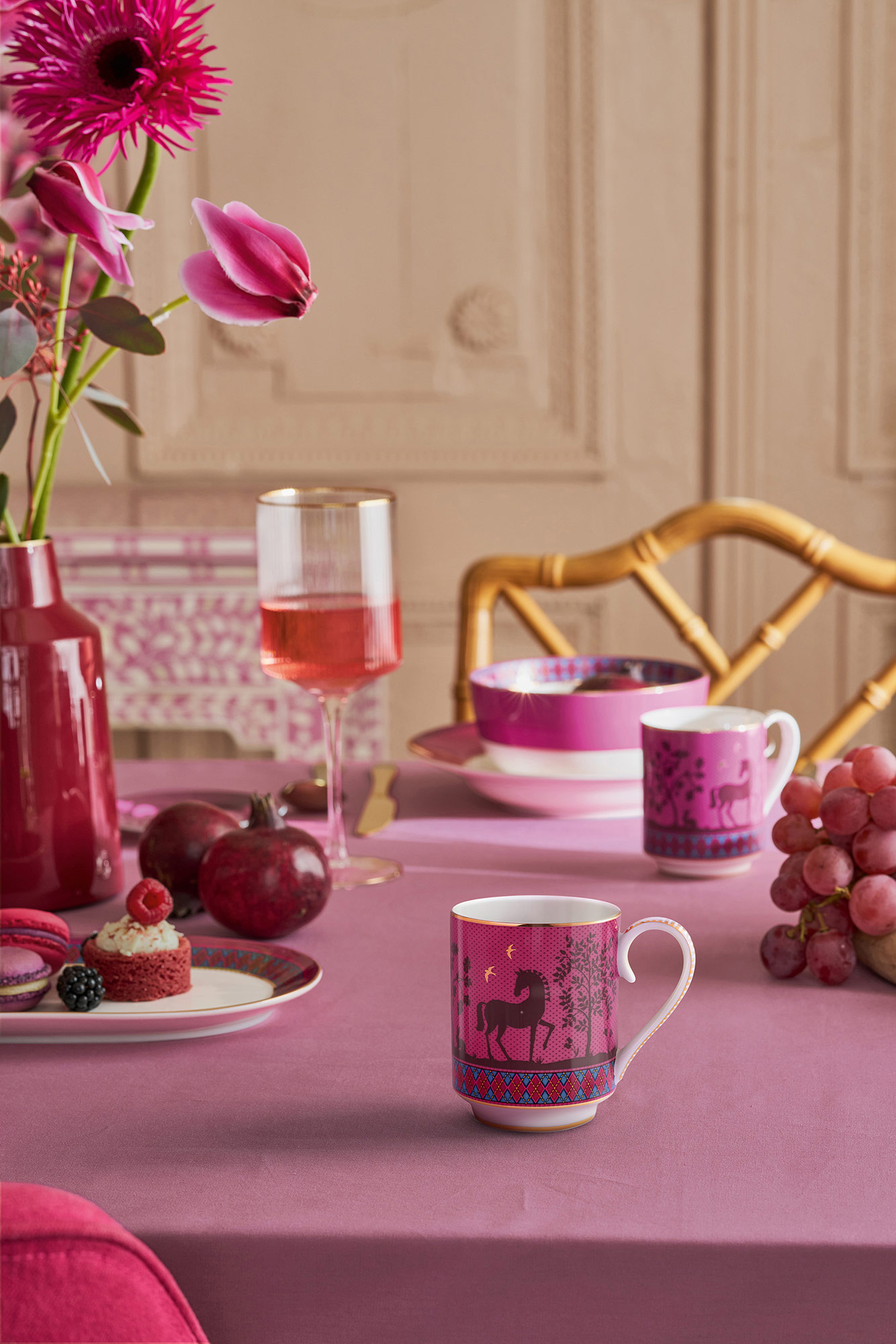 Pip Studio Becher klein Deerest Darling | Pink