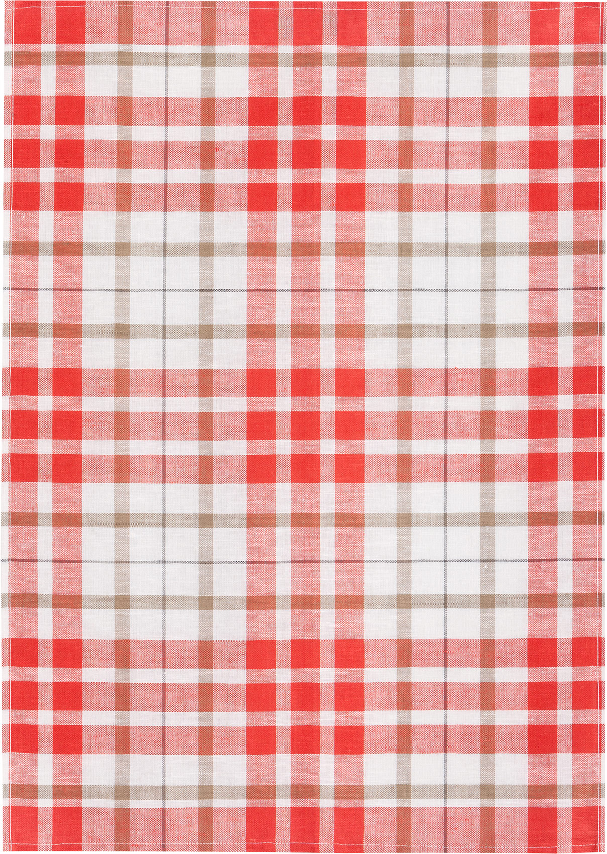 Kracht HL Küchentuch gewebt BLOCKSTREIFEN | 10 Rot