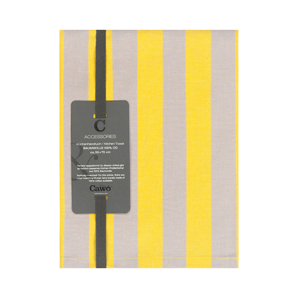 Cawö Geschirrtuch Prints & Stripes 546 | 53 stein/gelb