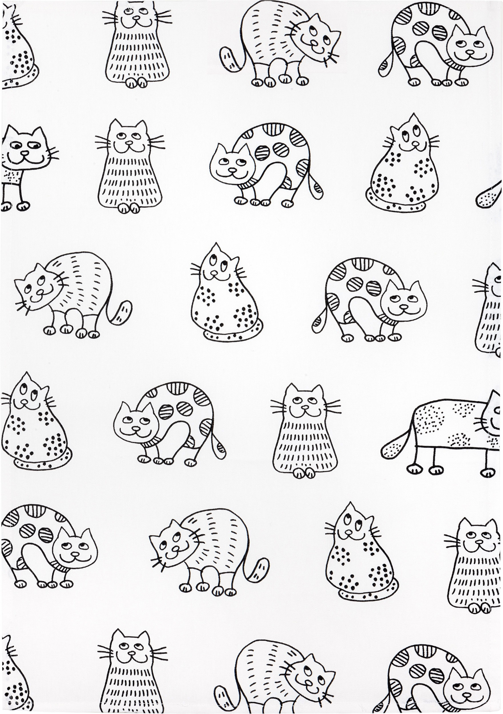 Kracht HL Küchentuch Druck KATZENREIHE