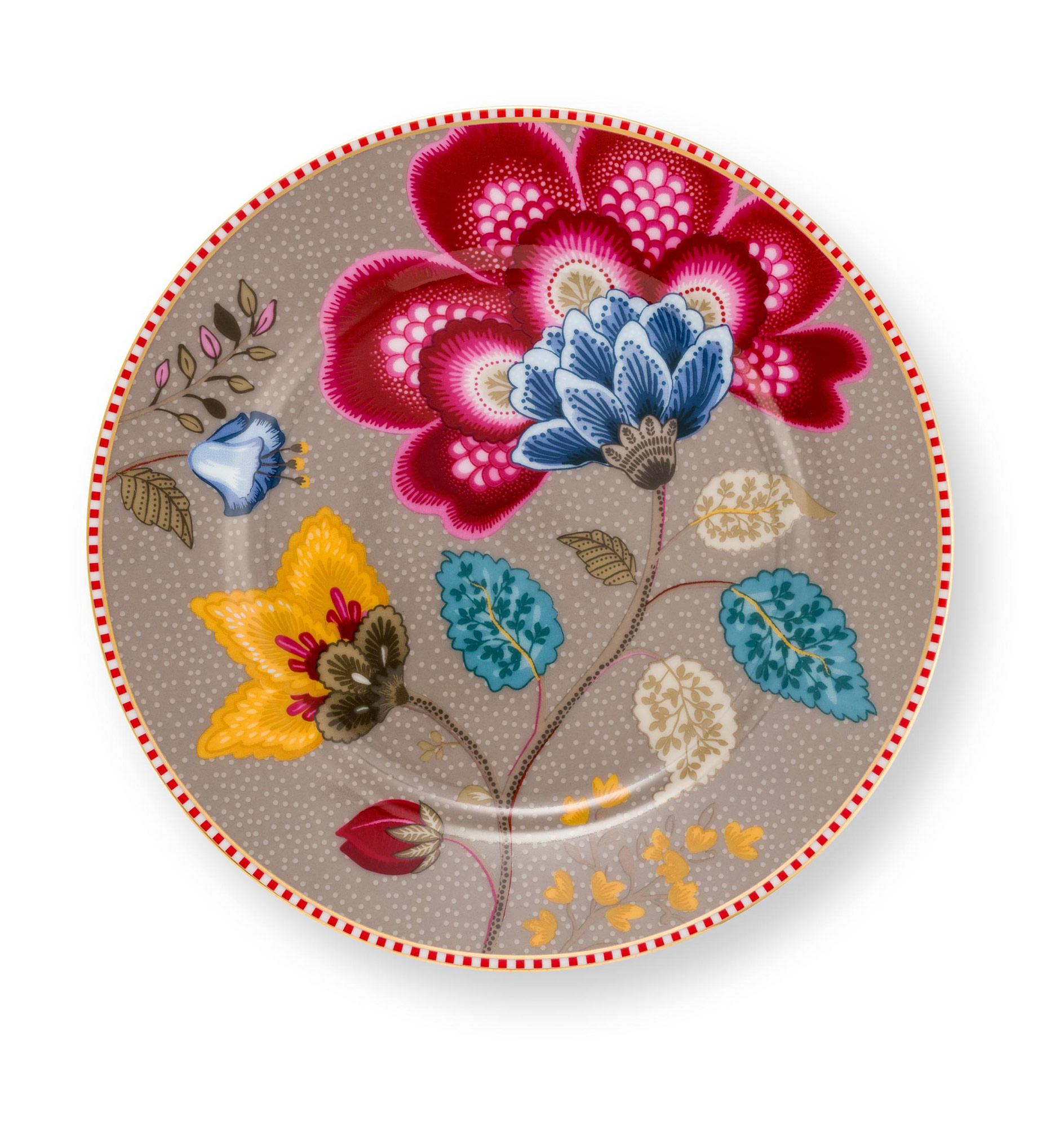 Pip Studio Gebäckteller Blooming Tales | Khaki