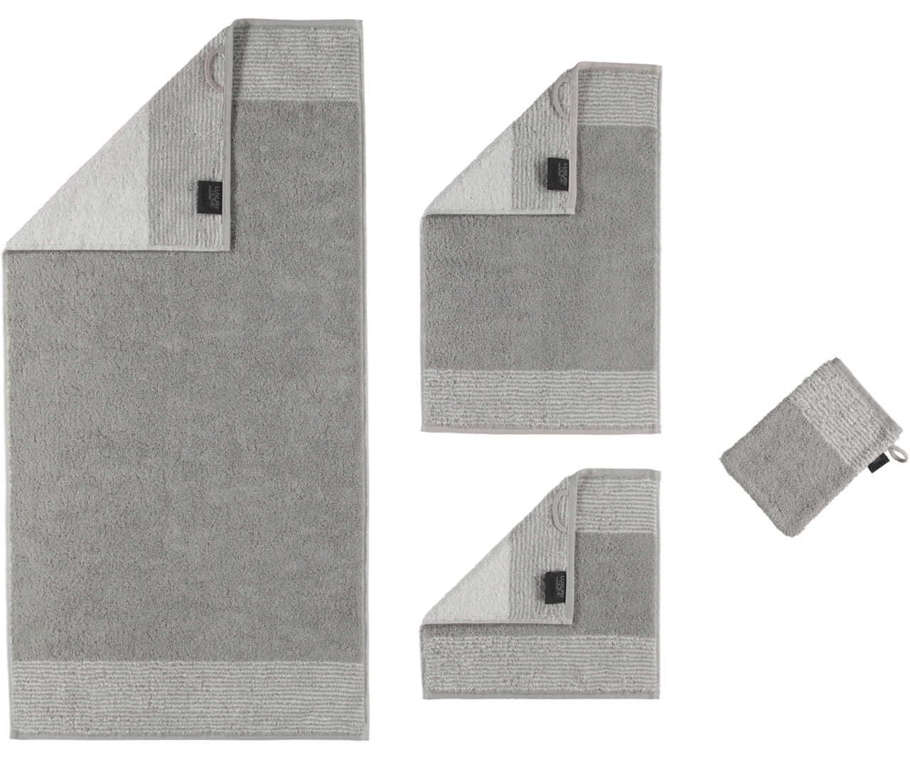 Cawö Handtuch Luxury Home  Two-Tone 590 | 76 Platin