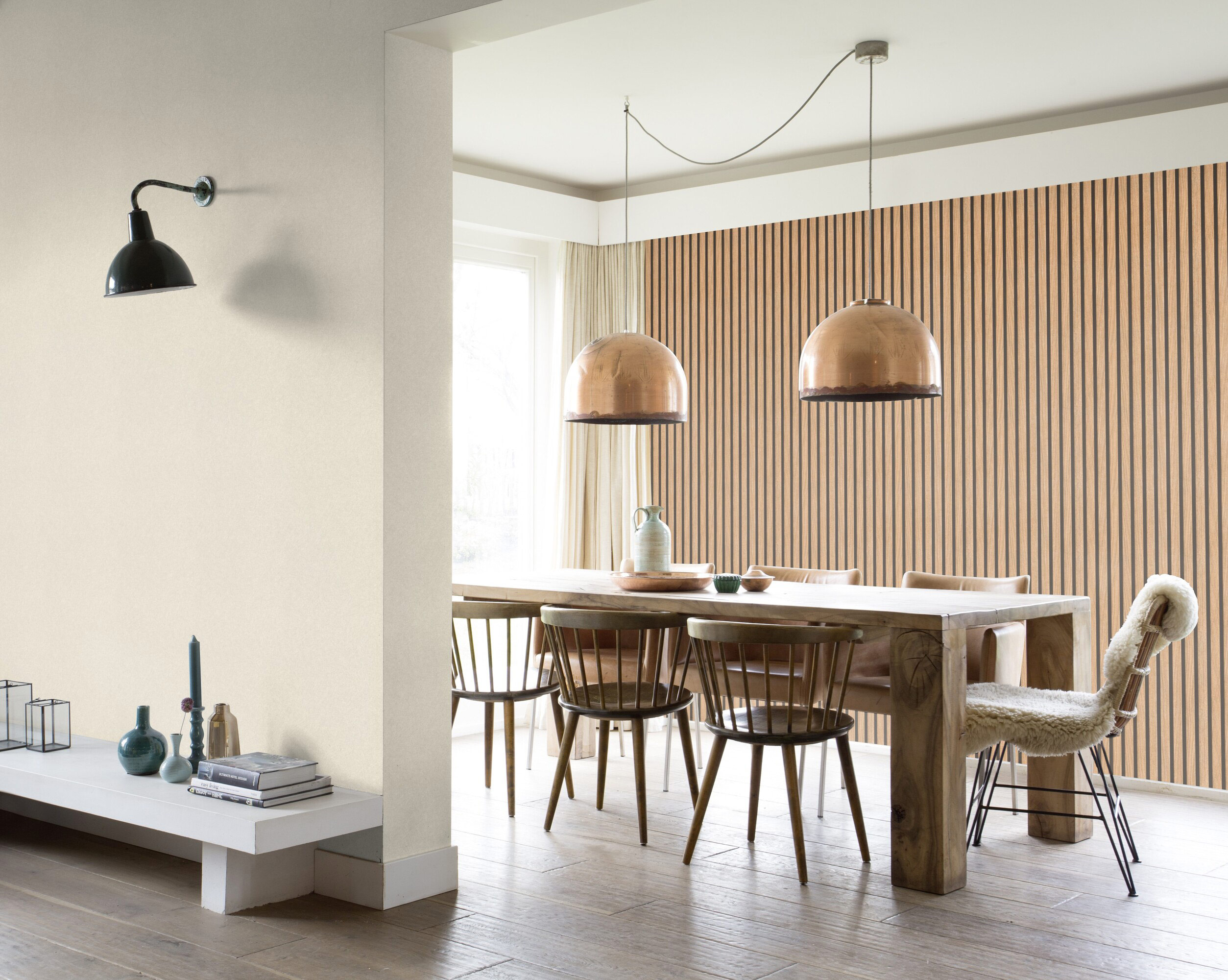 Rasch Tapete Homestyle braun Streifen Holz-Paneel 278408