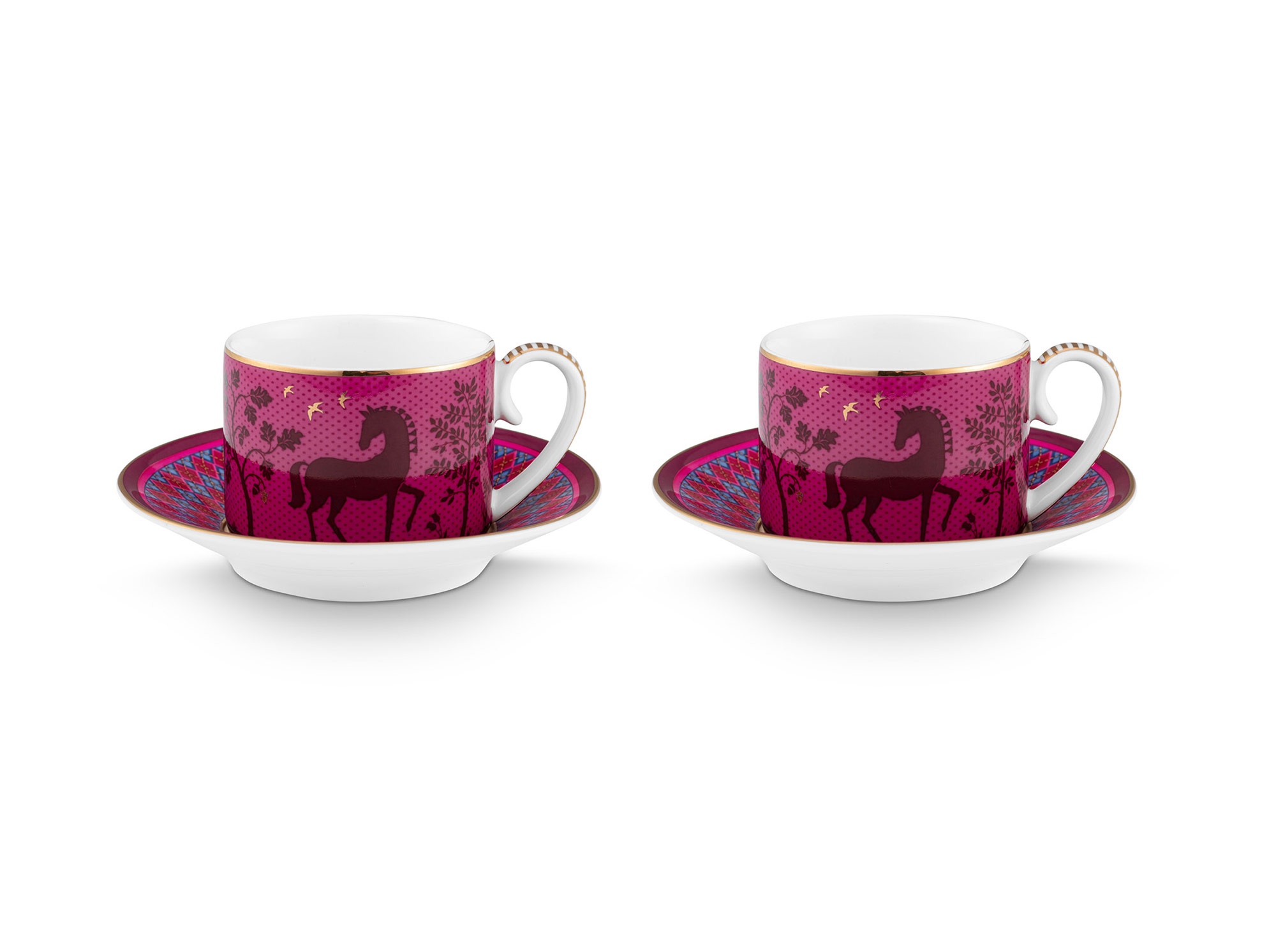 Pip Studio 2er Set Espressotassen Deerest Darling | Pink