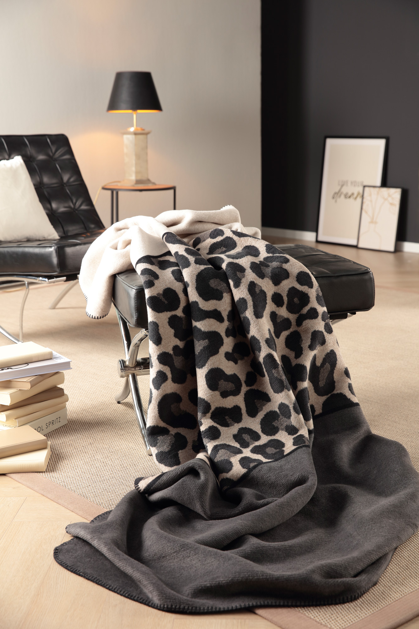 Biederlack Plaid / Wohndecke Leo Part