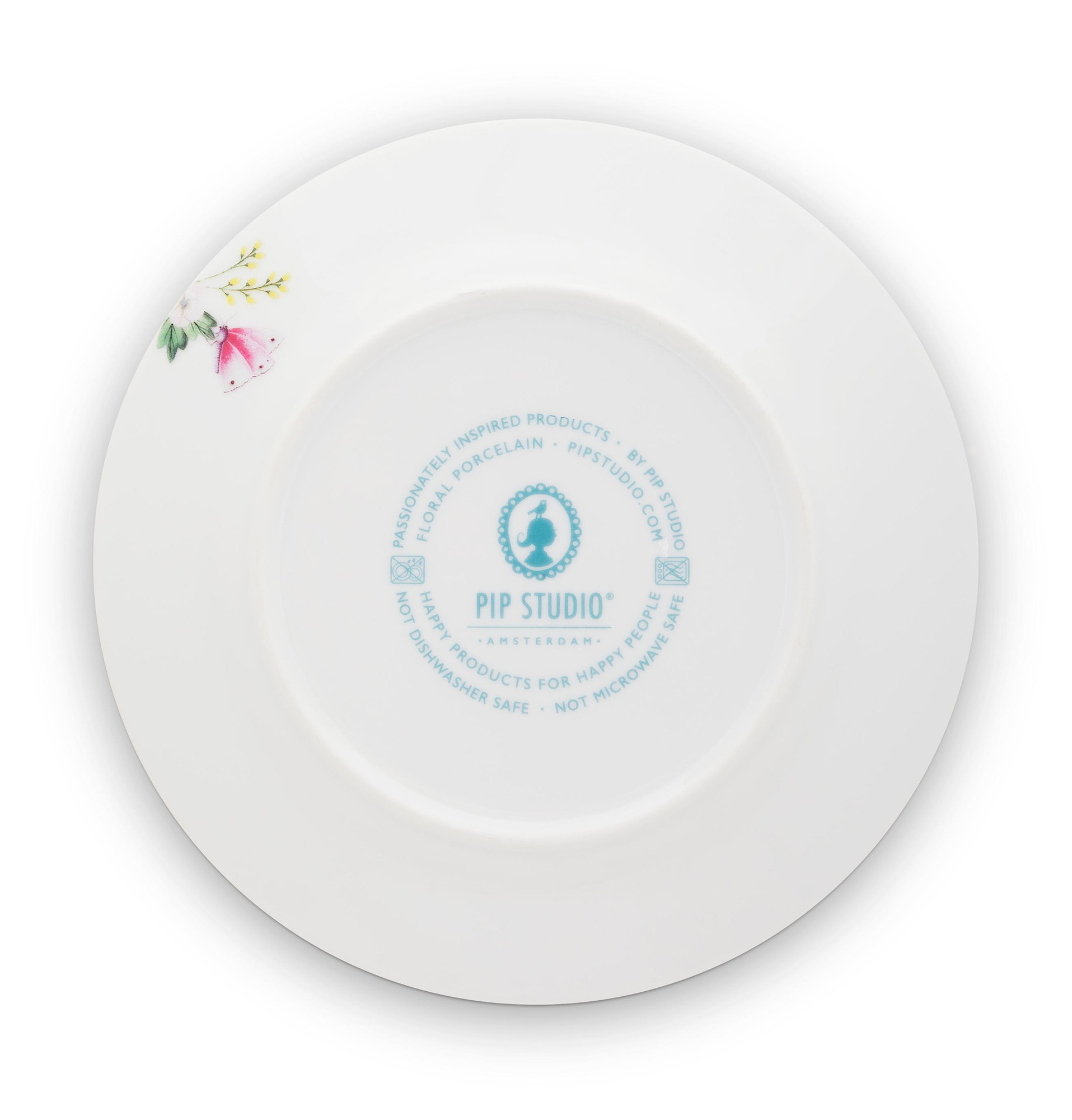 Pip Studio Frühstücksteller Blushing Birds | weiss