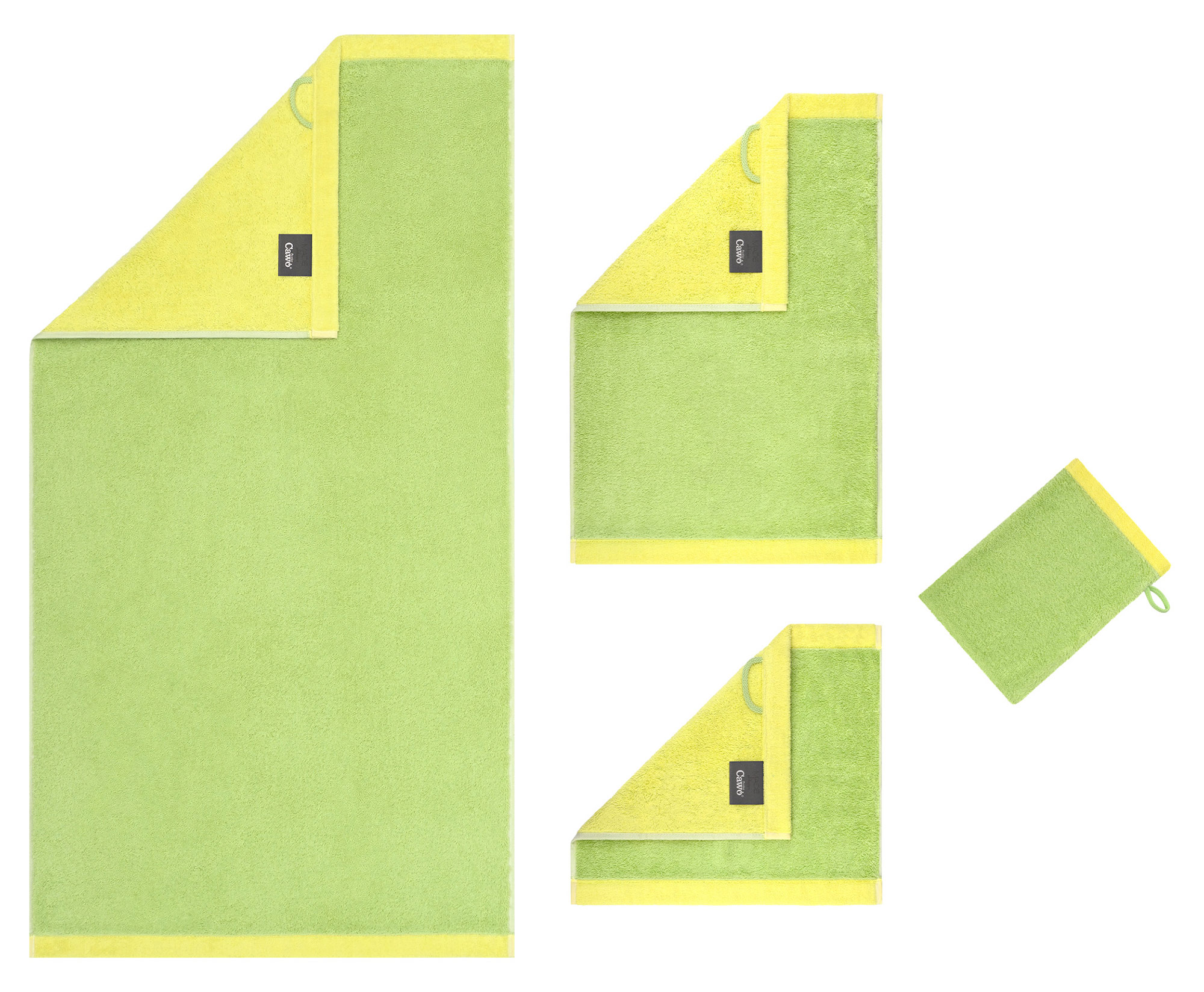 Cawö Handtuch Lifestyle Splash 7071 | 45 pistazie/lemon
